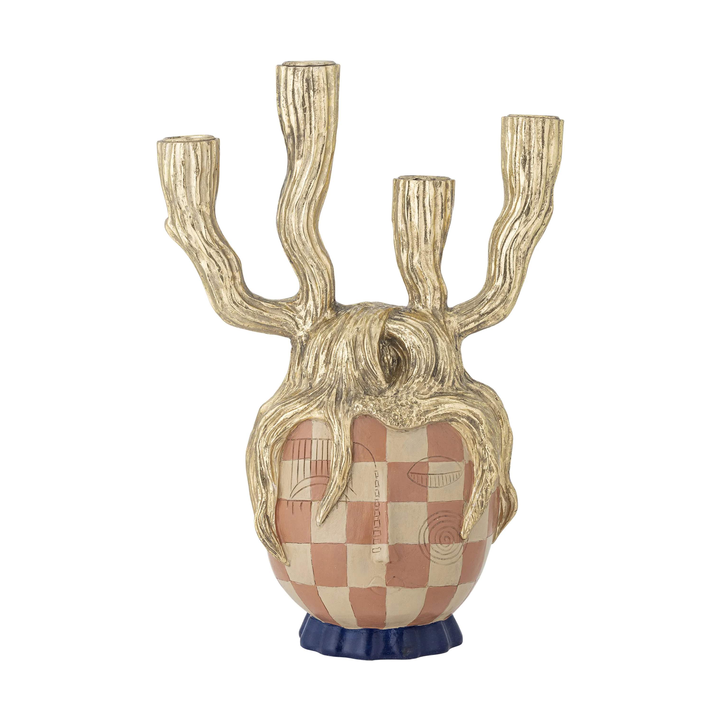 Medusa Kronelysestage, guld, large