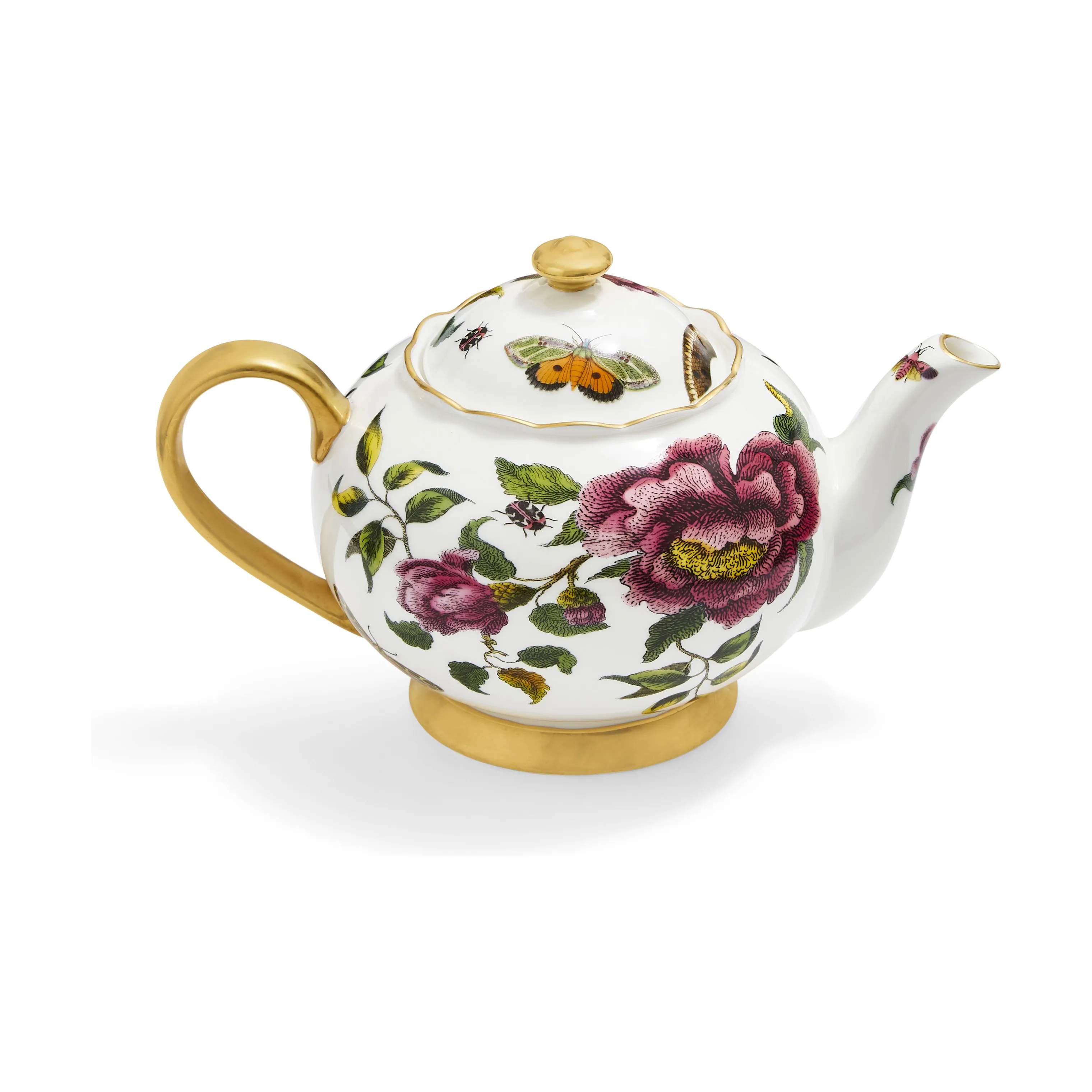 Spode Tekander Creatures Of Curiosity Tekande i Hvid/Lyserød/Grøn/guld, 4