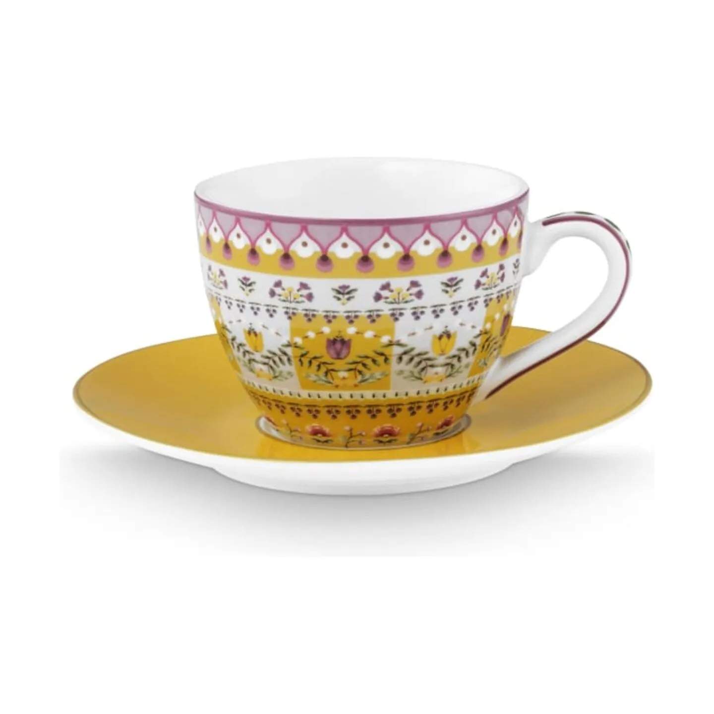 PIP Studio Espressokopper Lily & Lotus Espressokop m. underkop i Yellow, 1