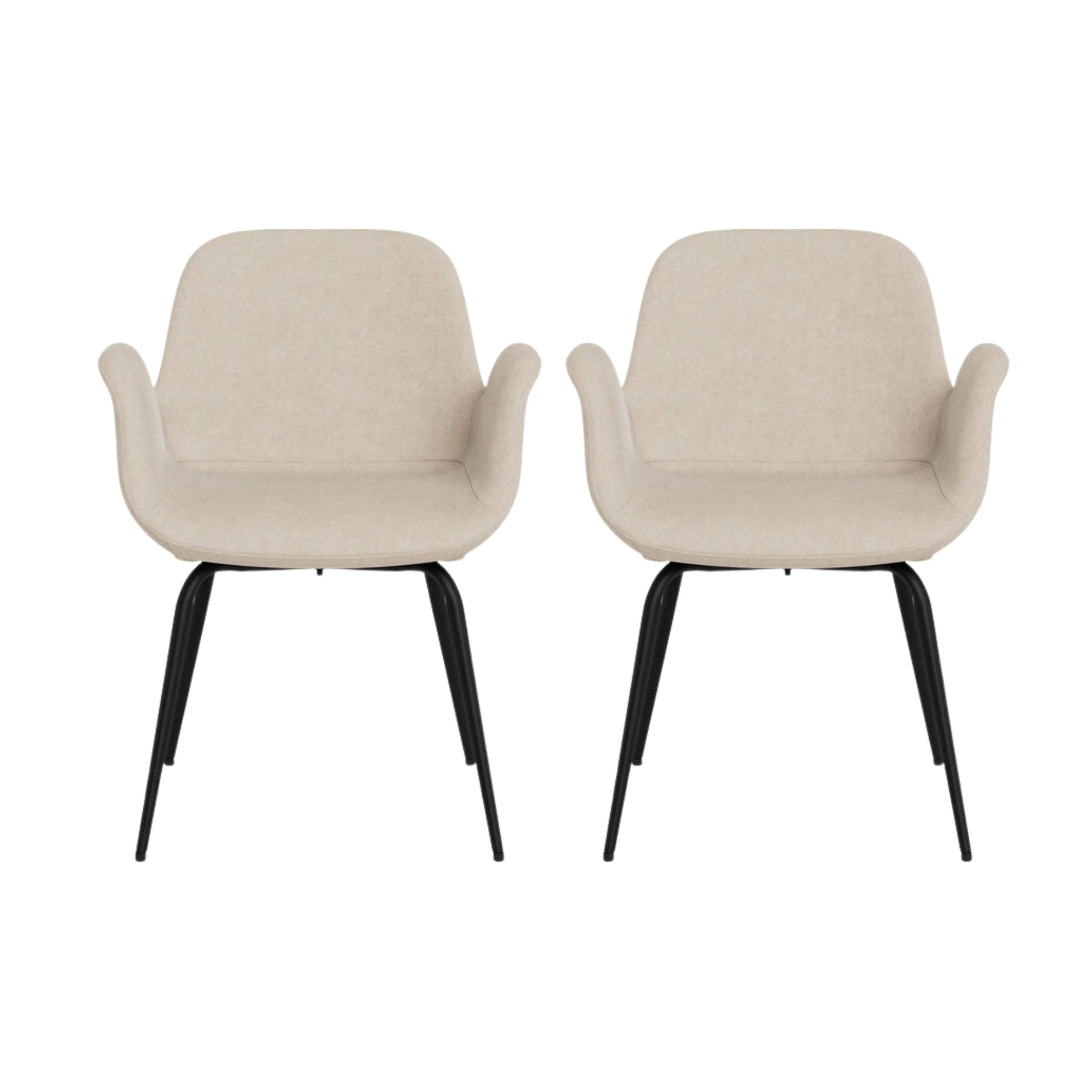 CASA Living Spisebordsstole Beth Spisebordsstol - 2 stk. i Beige, 1