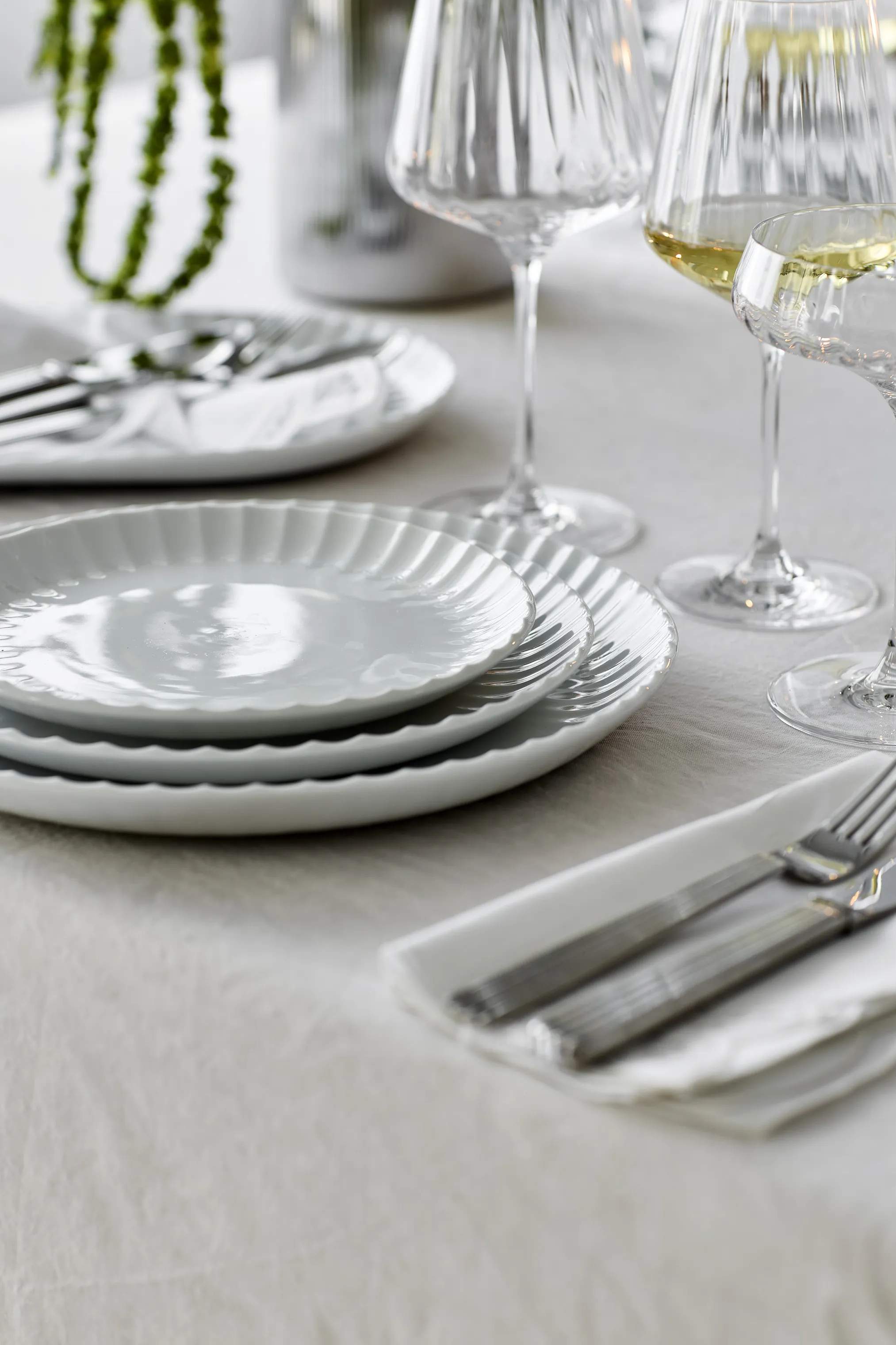 Georg Jensen Frokosttallerkener Bernadotte Coupe Frokosttallerken i Hvid, 2
