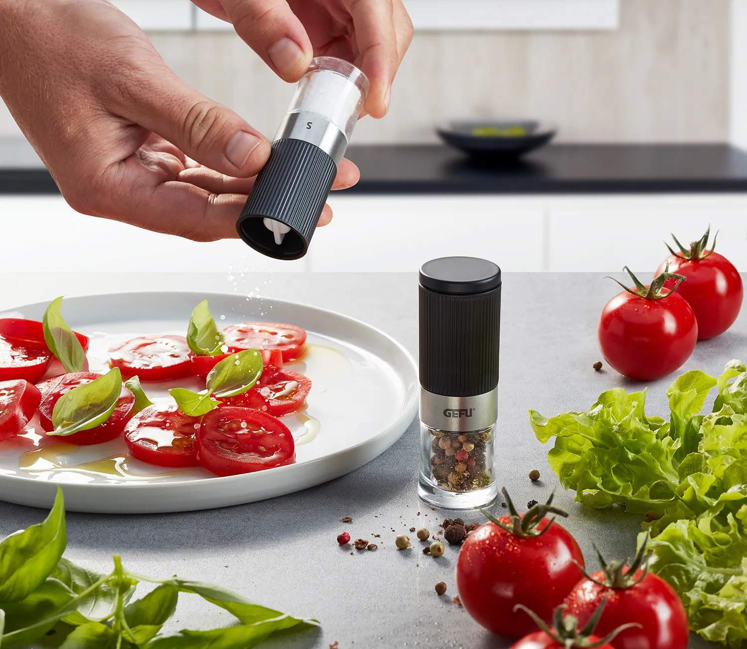 Gefu Kværnsæt Gefu Redskaber Tusome Salt- og pebersæt i Sort, 2