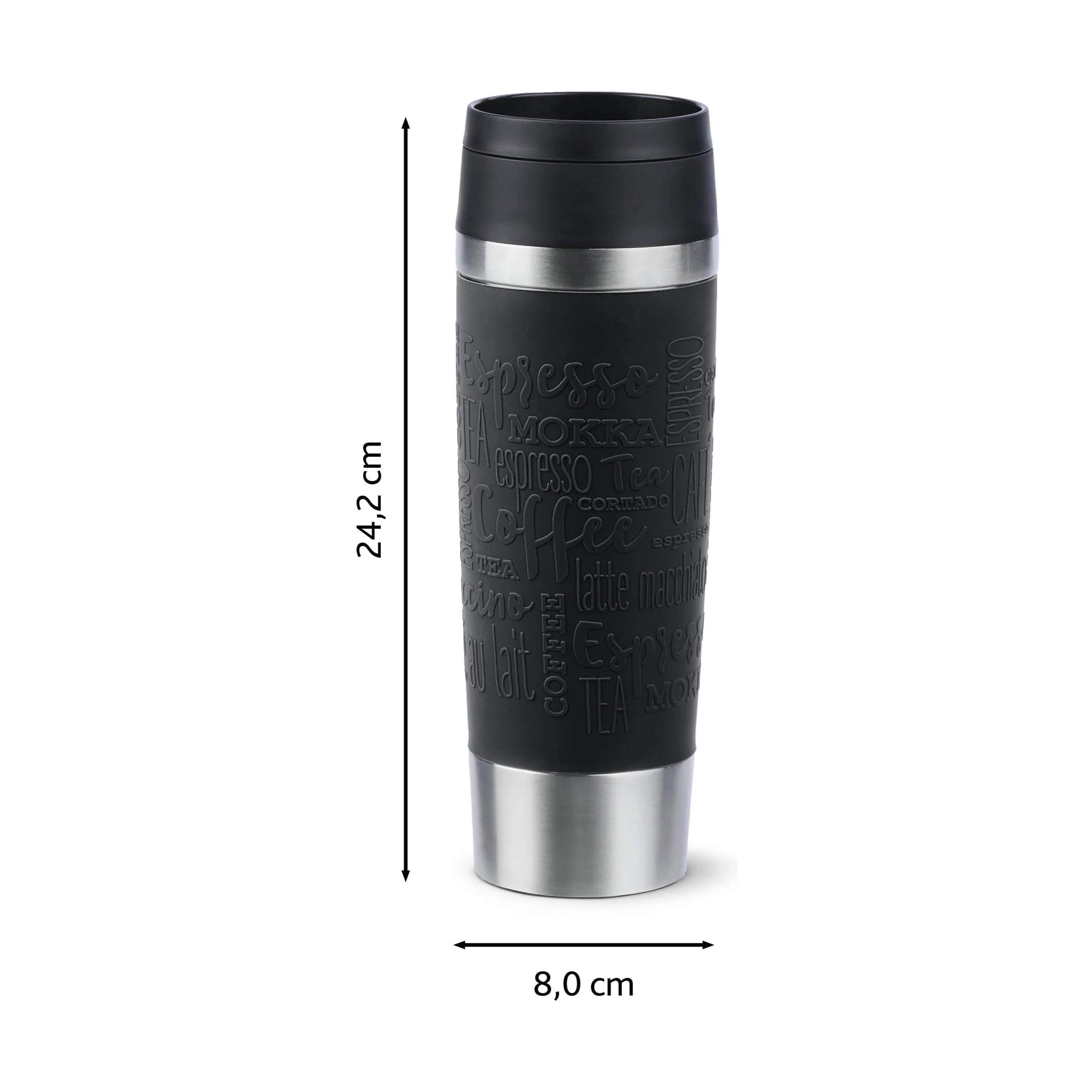 Emsa To go kopper To Go To-Go Classic Rejsekrus i Black, 0.5 L, 4