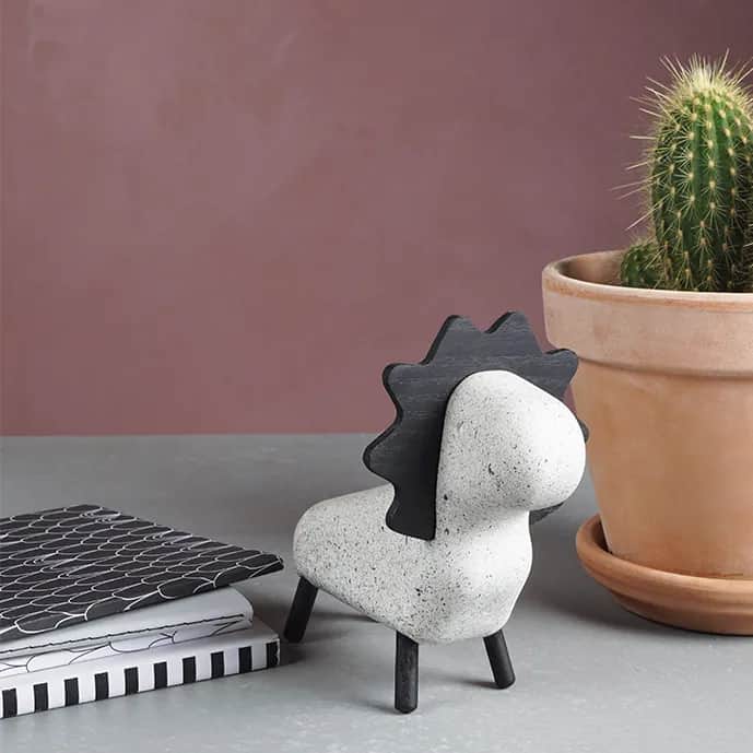 KORRIDOR Dyrefigurer Concrete Animals Løve i Løve grå, 3