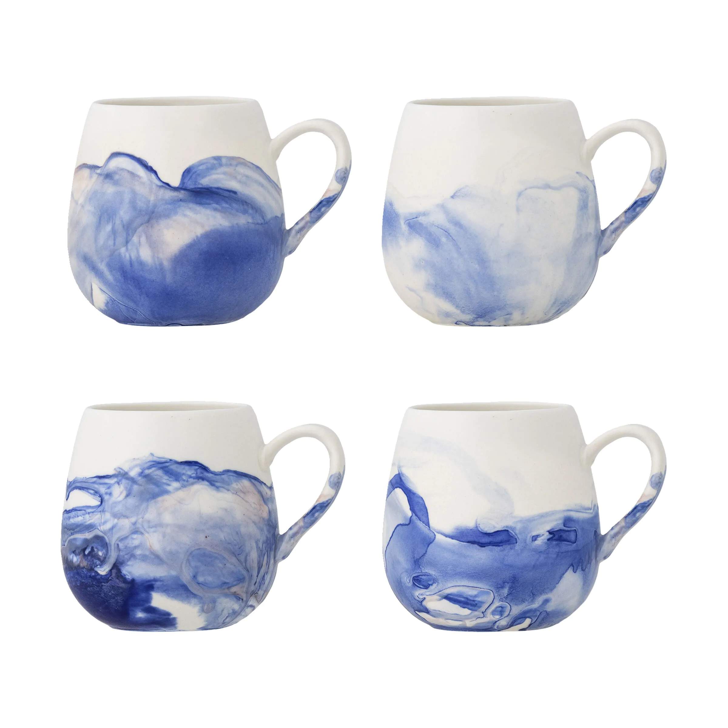 Bloomingville Krus og kopper med hank Lyre Kop - 4 stk. i Blue, 1