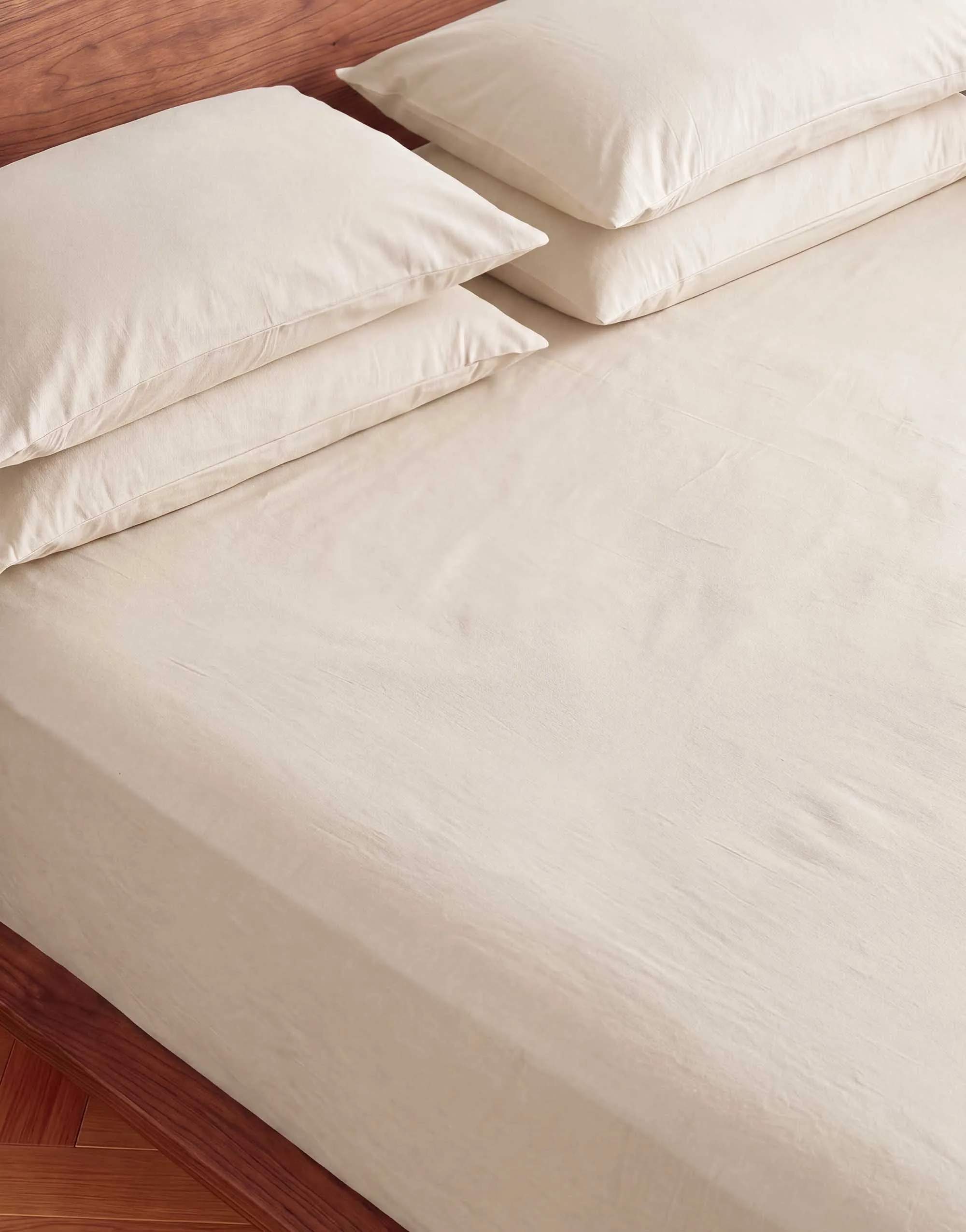 Essenza Lagner Fine Organic Jersey Boxlagen i Vanilla, B200 x L220 cm, 2