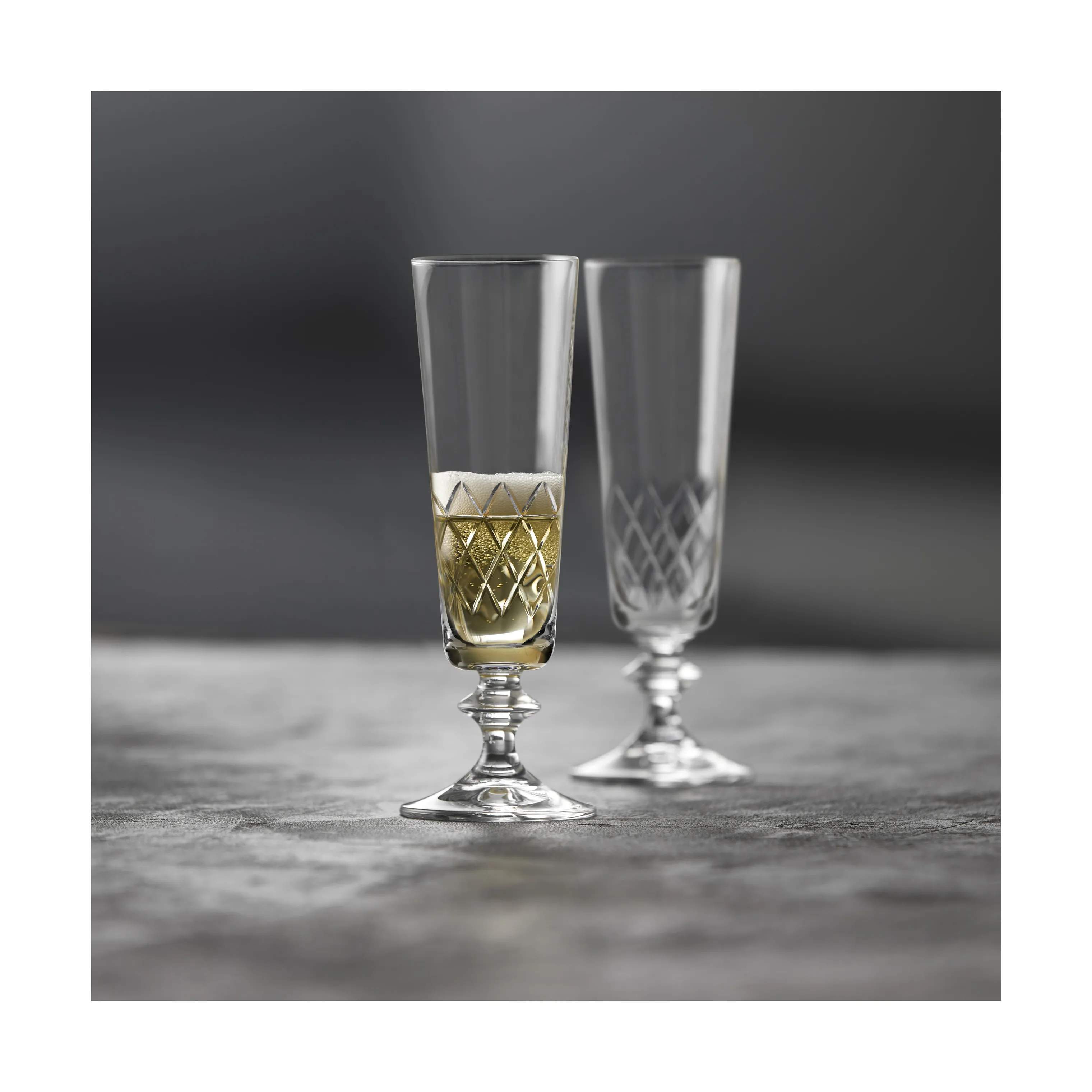 Lyngby Glas Champagneglas Eaton Champagneglas - 2 stk i Klar, 2