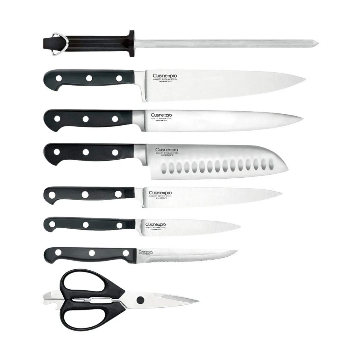 THE CUSTOM CHEF™ Knivblokke med knive Cuisine::pro®
Sabre™ Cuisine::pro Sabre™ Knivblok - 14 dele i 14 stk., 4