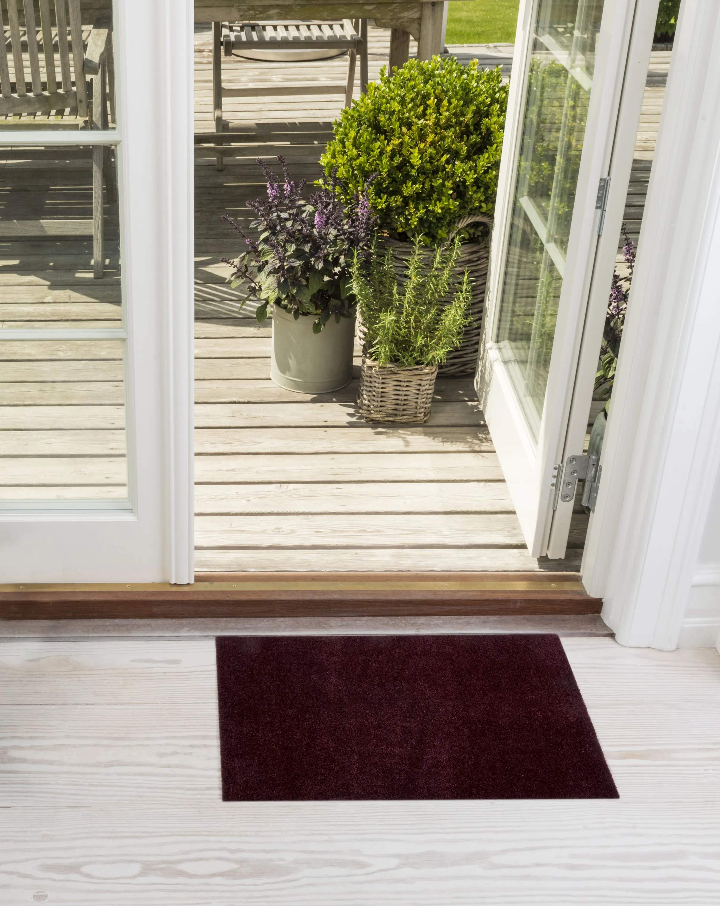Tica Copenhagen Dørmåtter Uni Color Unicolor Gulvmåtte i Bordeaux, B40 x L60 cm, 2