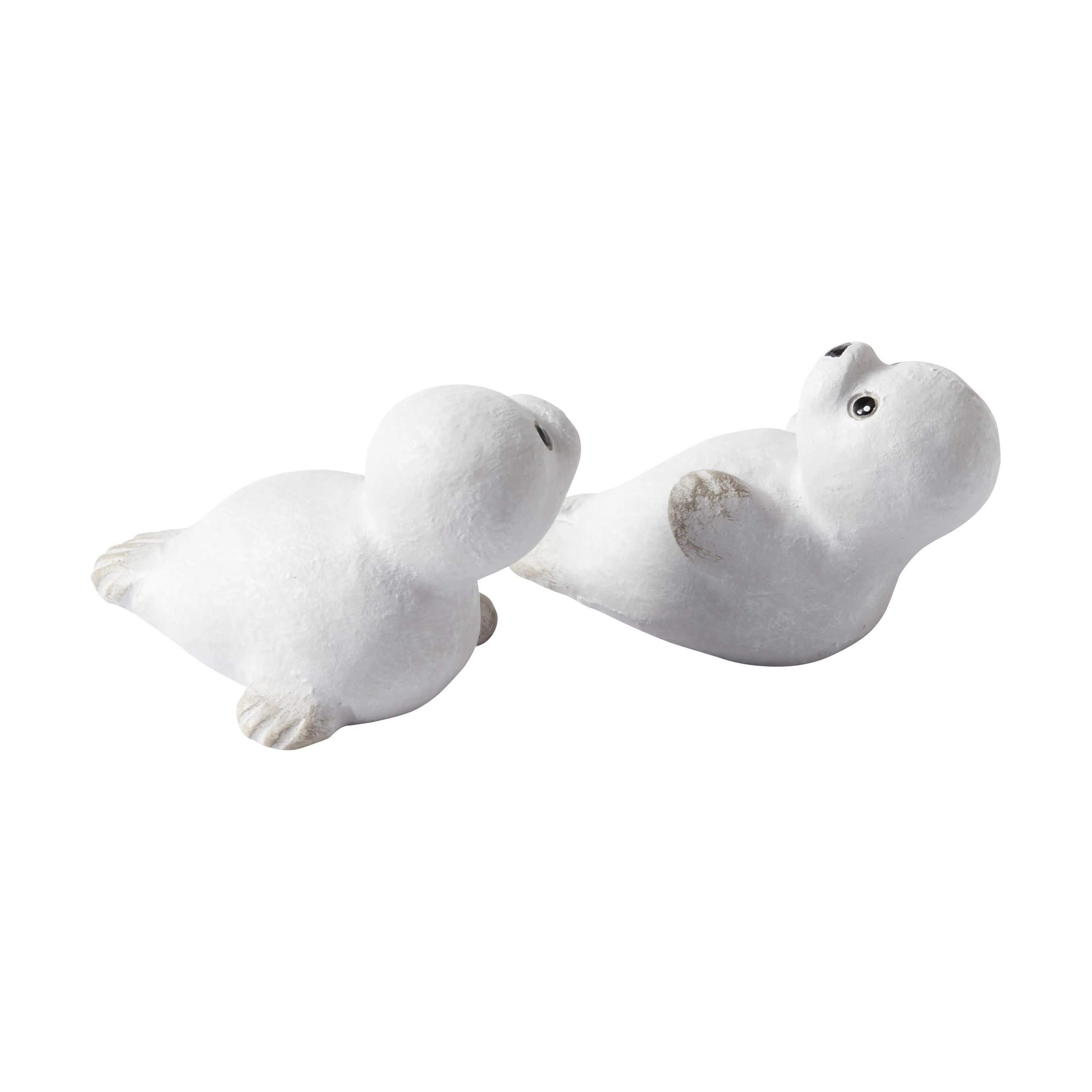 Klarborg Dyrefigurer Babysæl - Snorre & Sigfus i hvid, 2,5 cm, 2