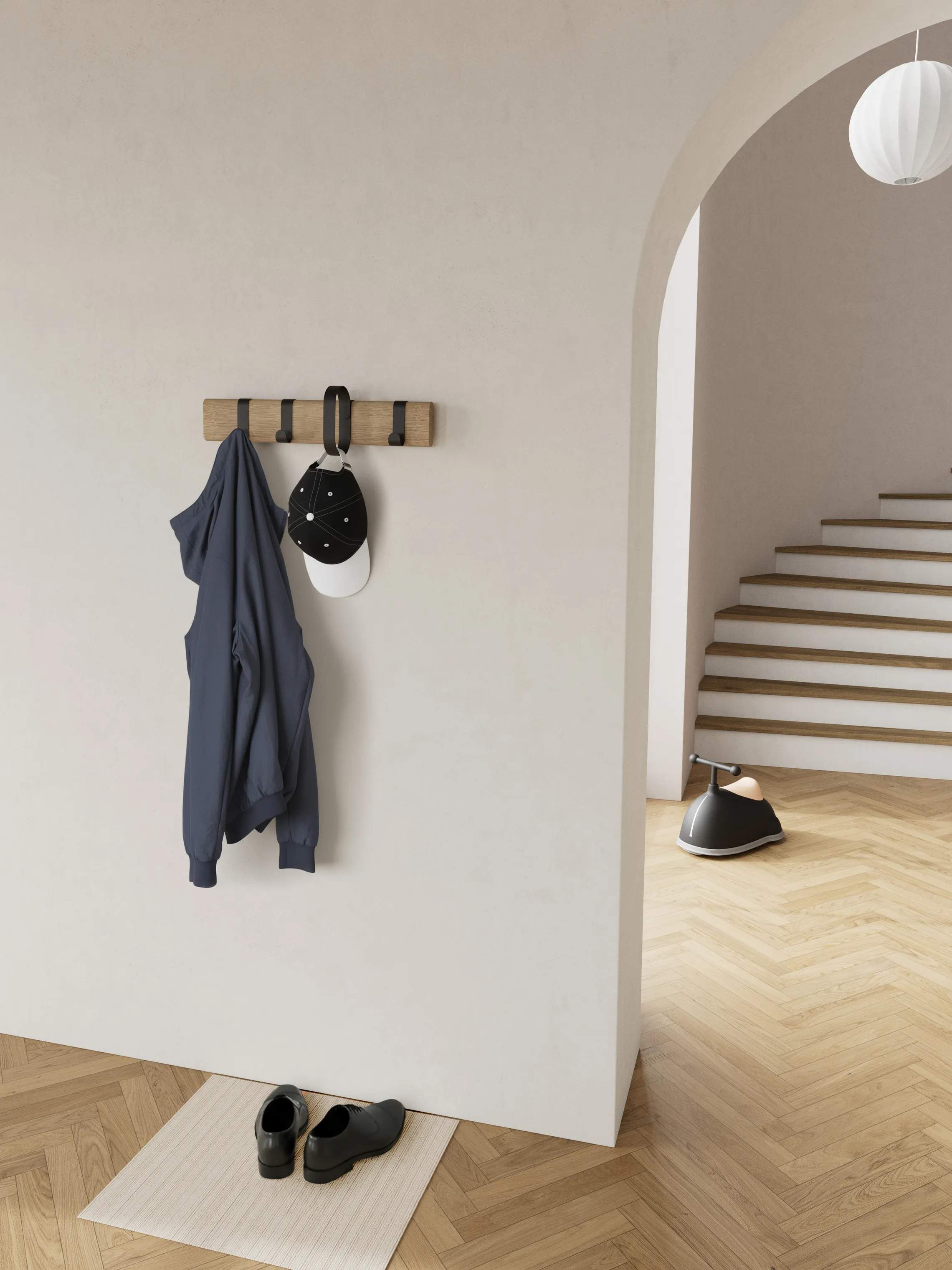 Novoform Knagerækker Fluke Knagerække i Natural oak, 50 cm, 2