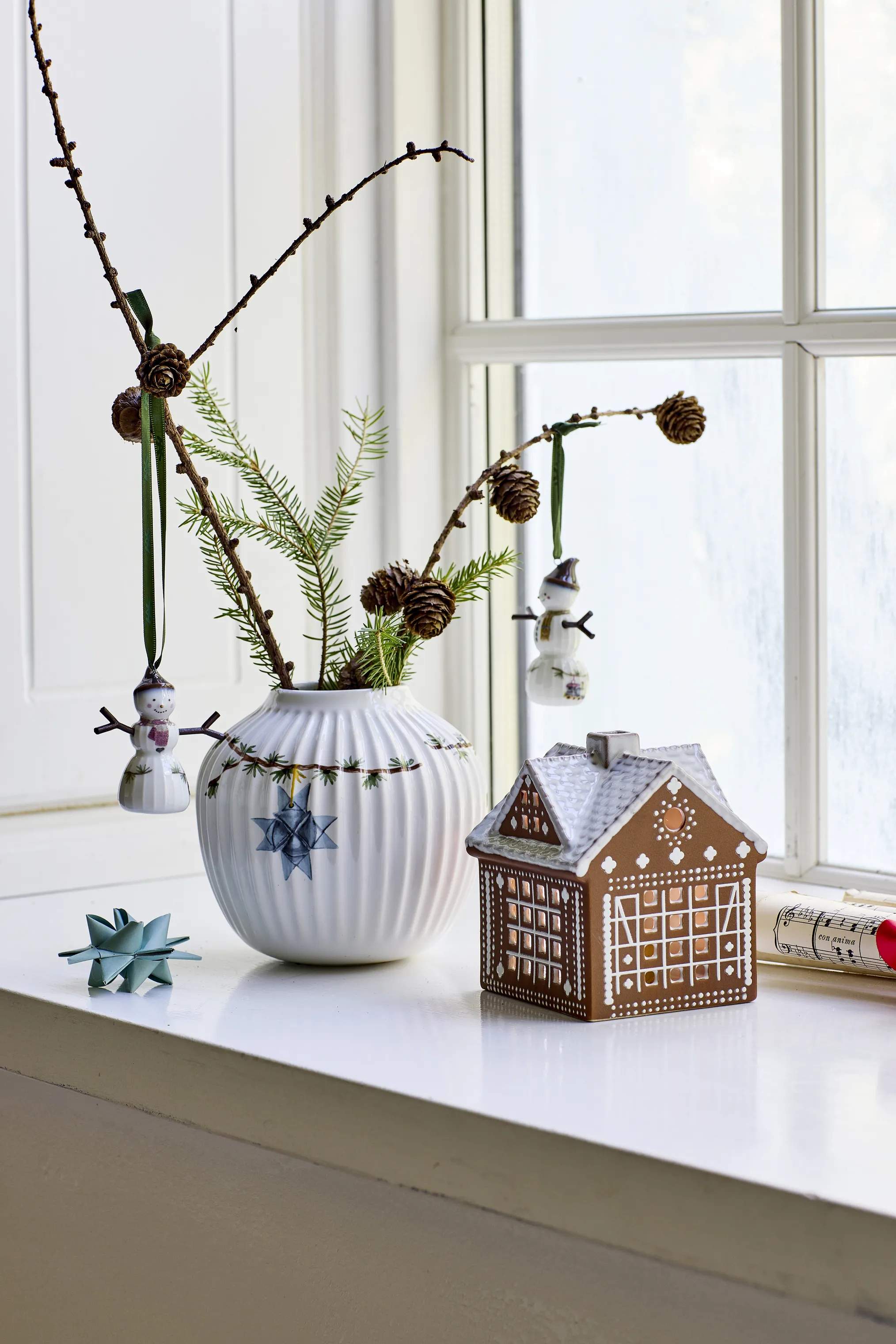 Kähler Julefigurer Hammershøi Jul Hammershøi Snedreng i Hvid m. deko, 3