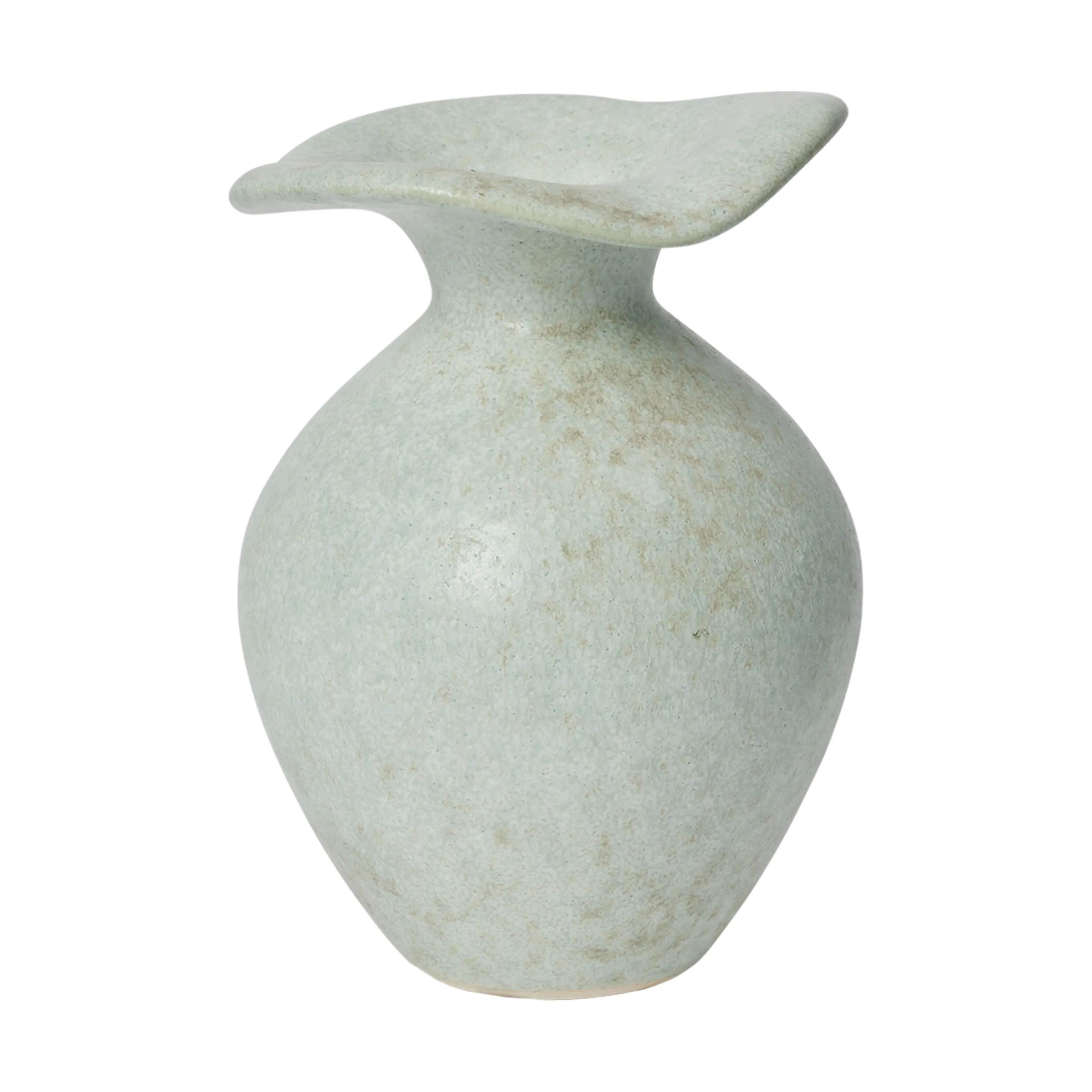 Broste Copenhagen Vaser Florentina Vase i Grøn, H14 x Ø9,5 cm, 1