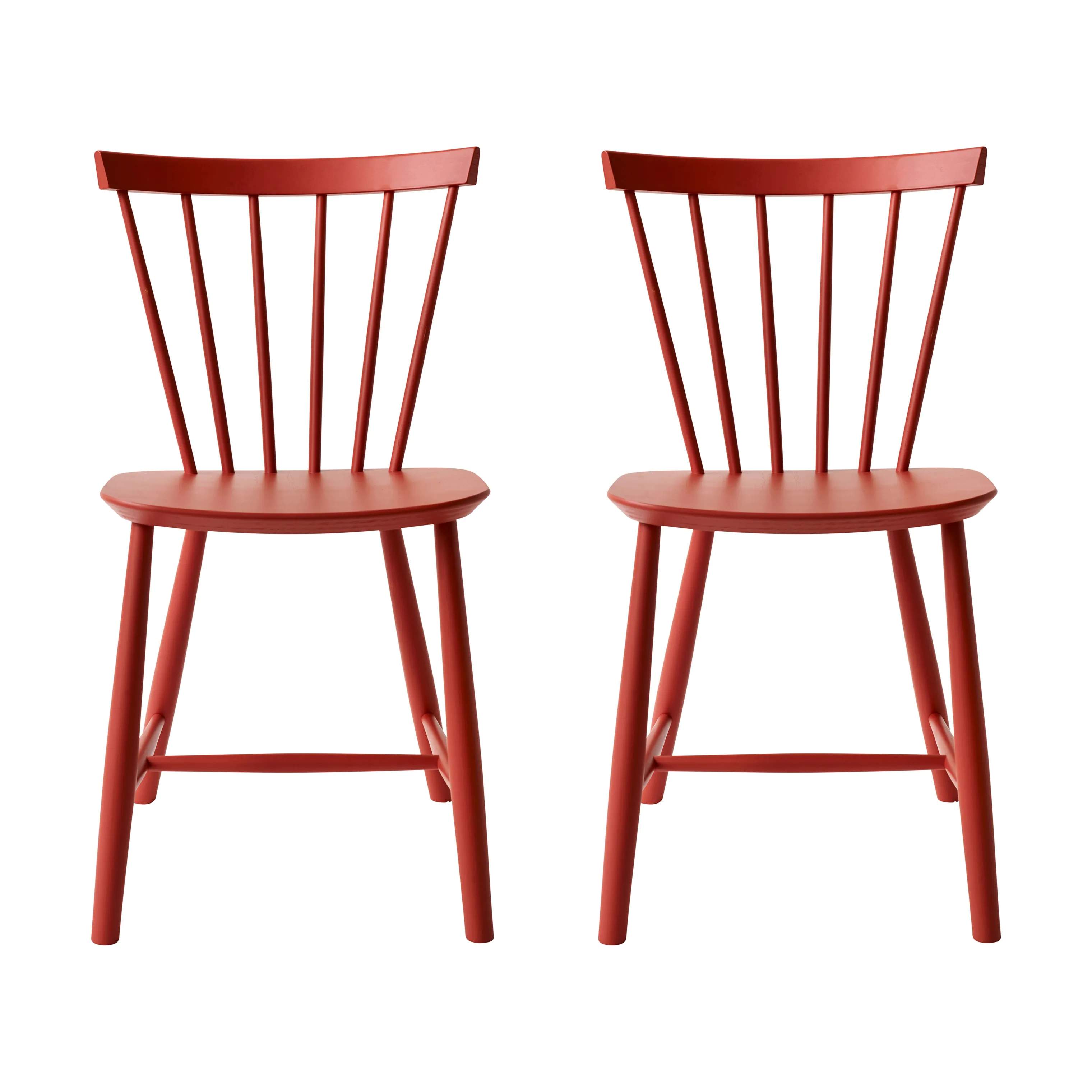 J46 Spisebordsstol - 2 stk., coral red (ral 3016), large