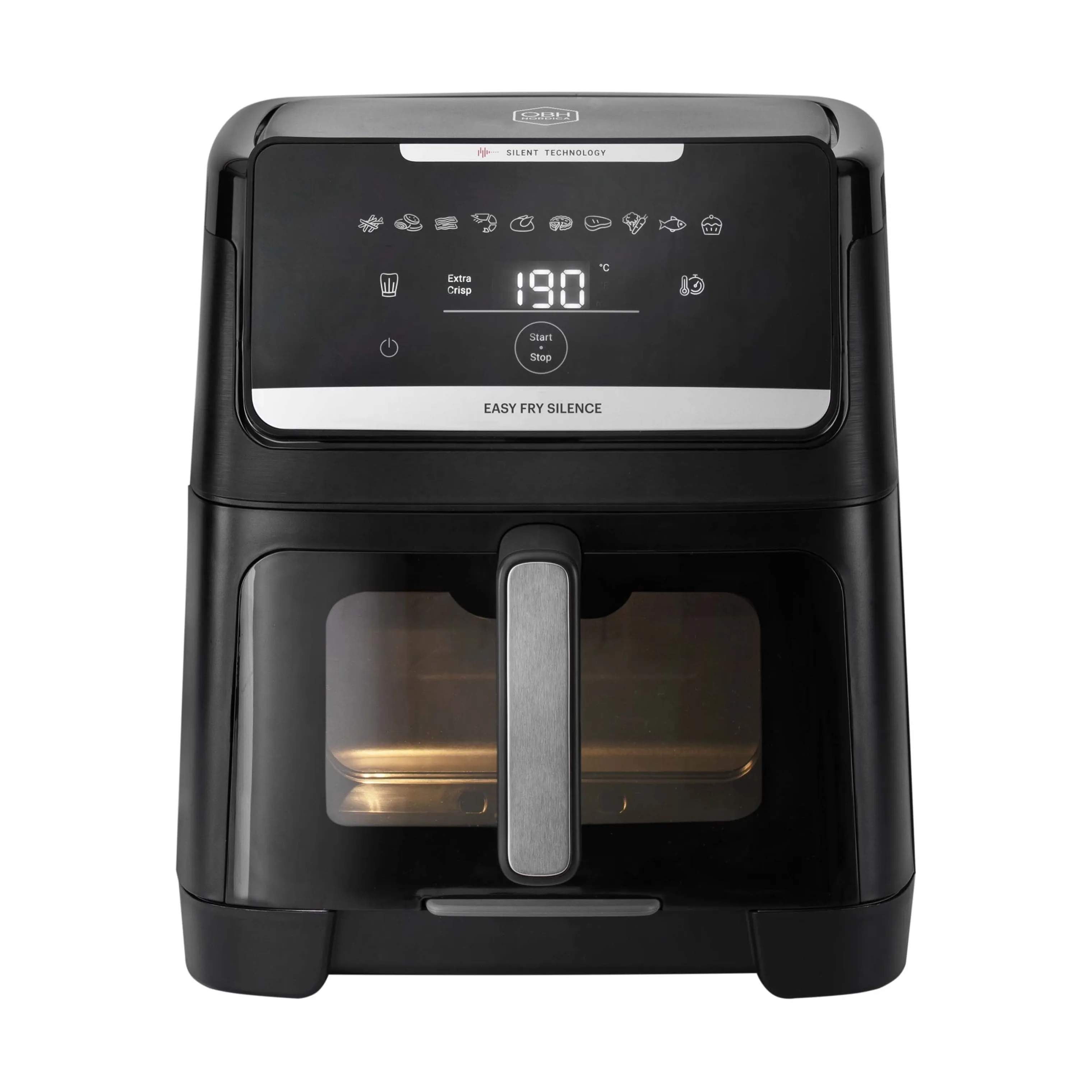 OBH Nordica Airfryers Easy Fry Silence Vision Aifryer i sort, 1