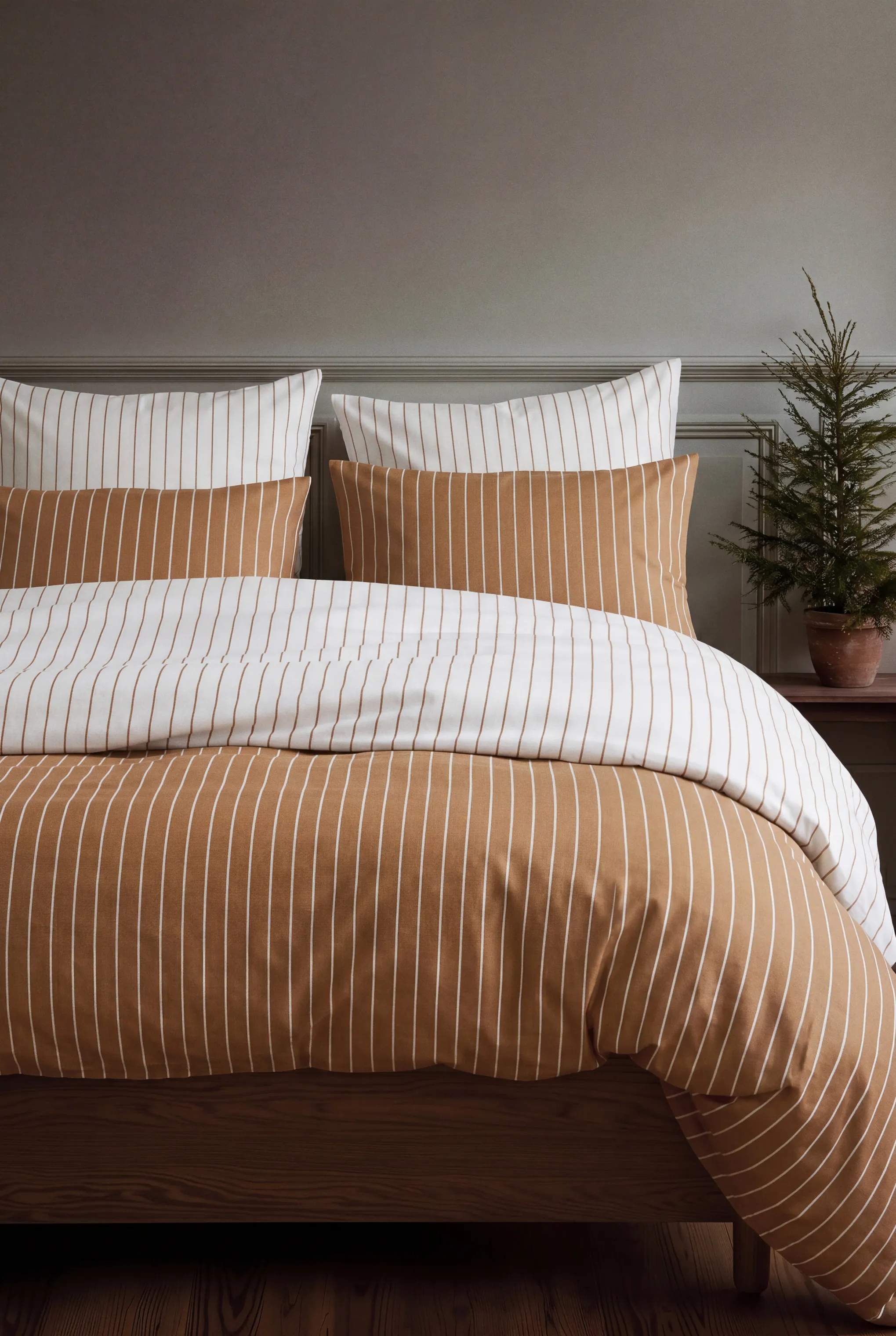 Juna Sengetøj Softly Sengetøj i Karamel/Off-White, B200 x L220 cm, 3