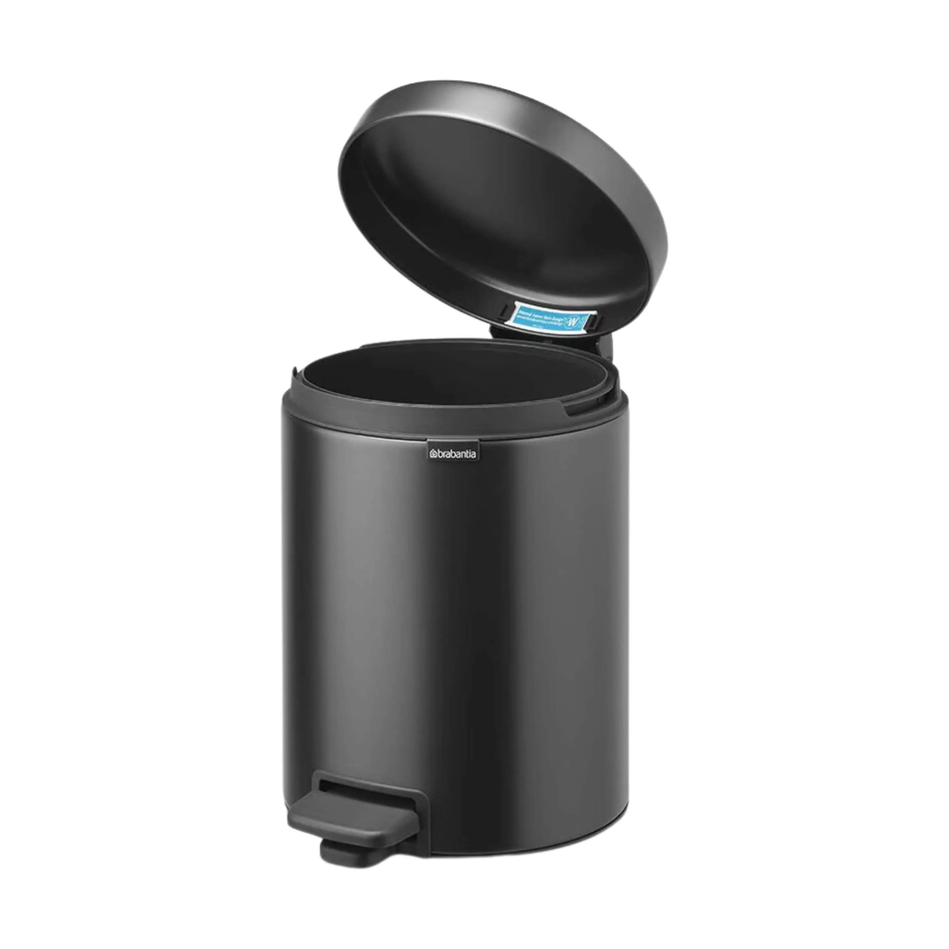 Brabantia Toiletspande NewIcon Pedalspand i Grey, 3 L, 3