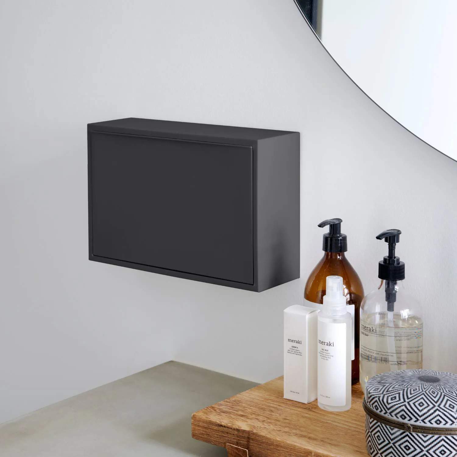 ReCollector Toiletspande Væghængt Toiletspand i Black Raven, 2