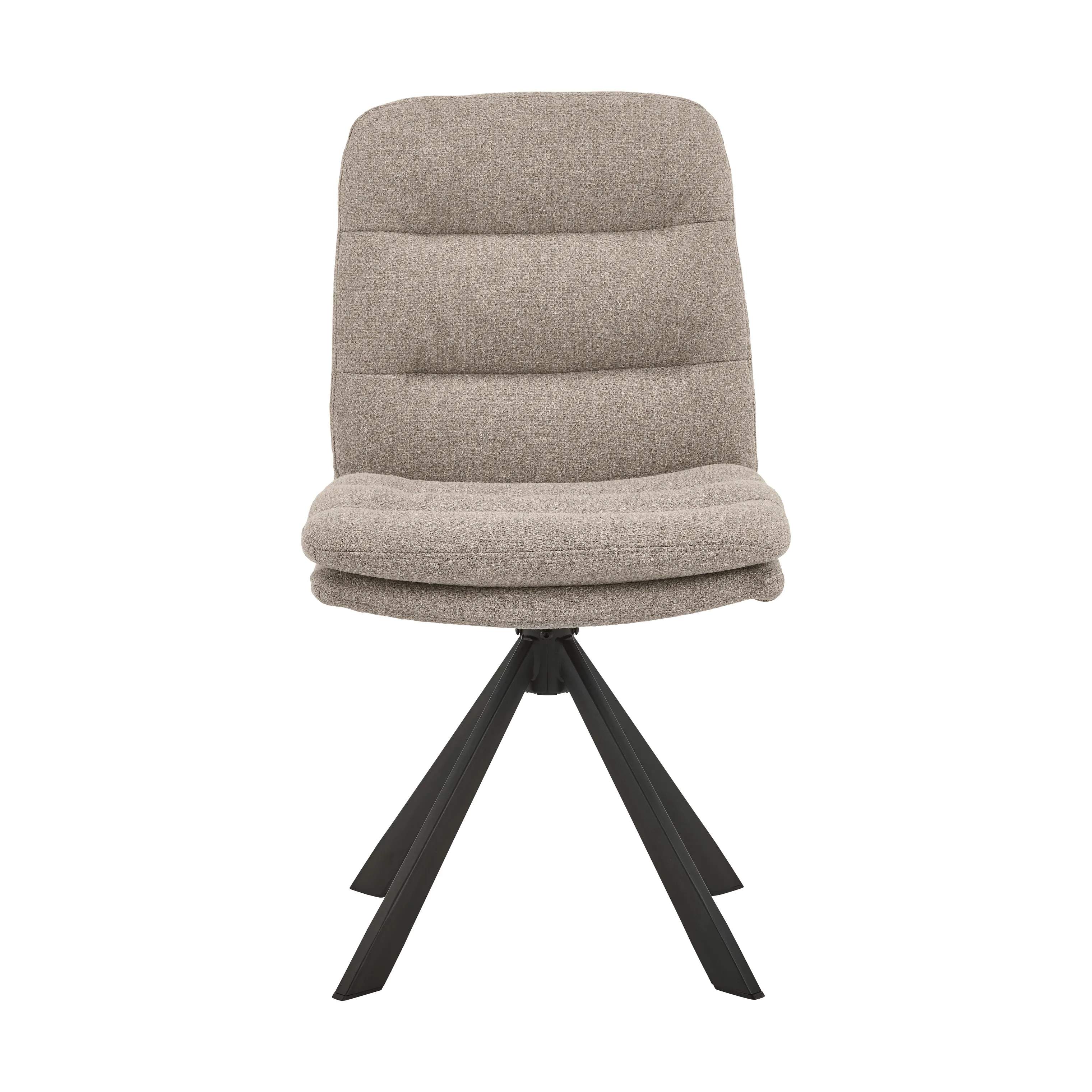 CASA Living Spisebordsstole Dean Spisebordsstol - 2 stk i Beige/mat sort, 7