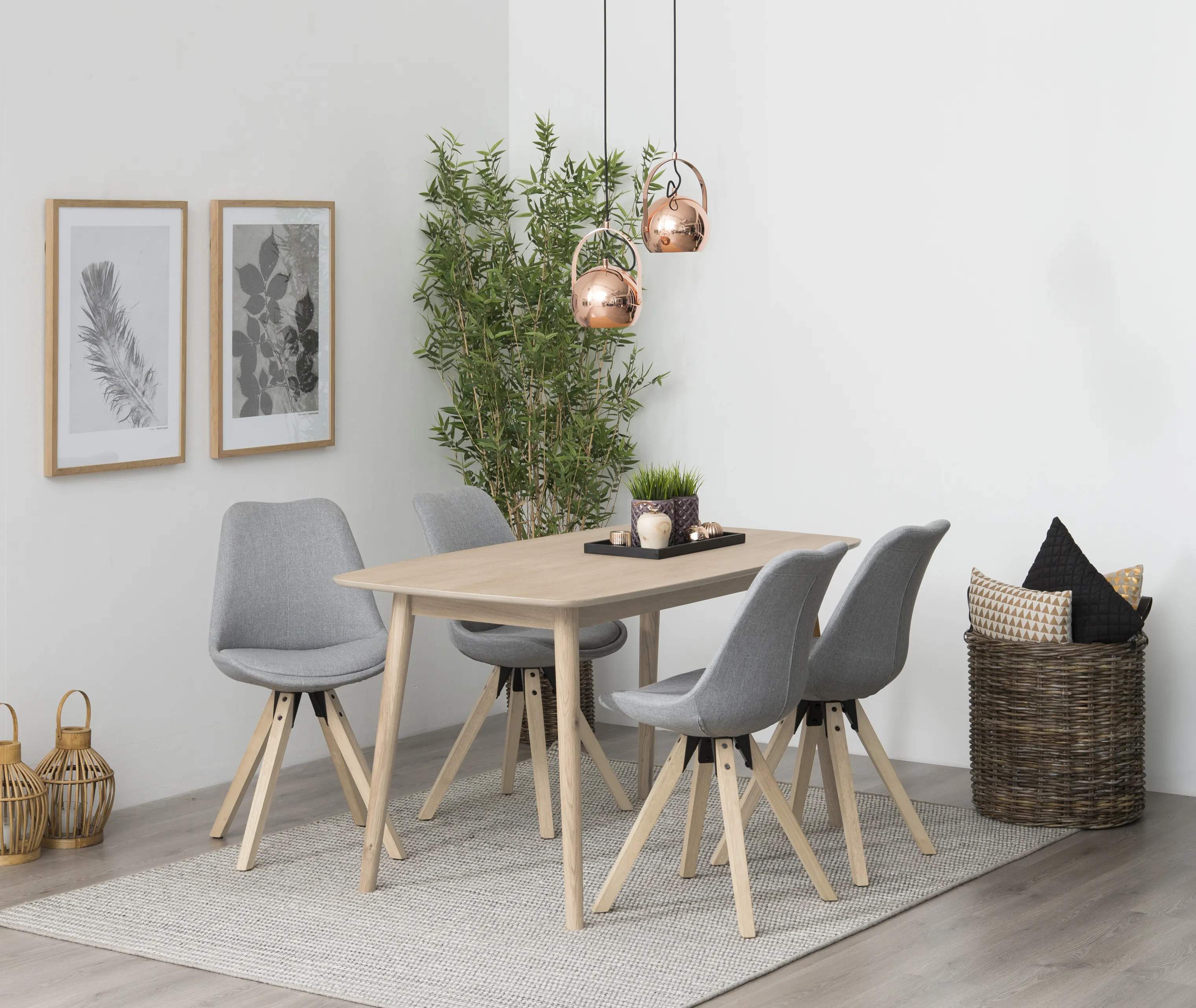 CASA Living Spiseborde Nagano Spisebord i Lys eg, 3