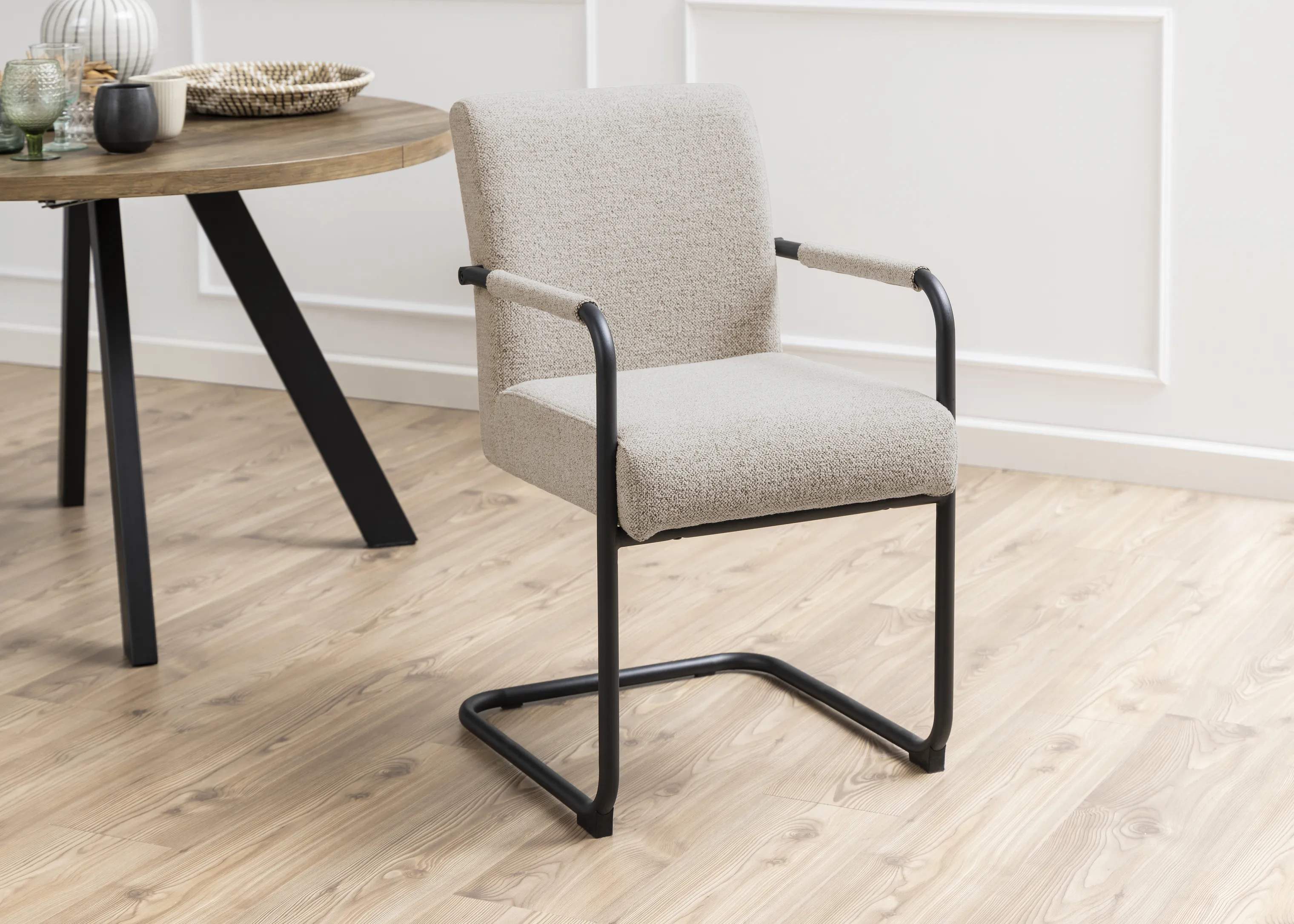 CASA Living Spisebordsstole Adele Spisebordsstol - 2 stk. i beige, 3