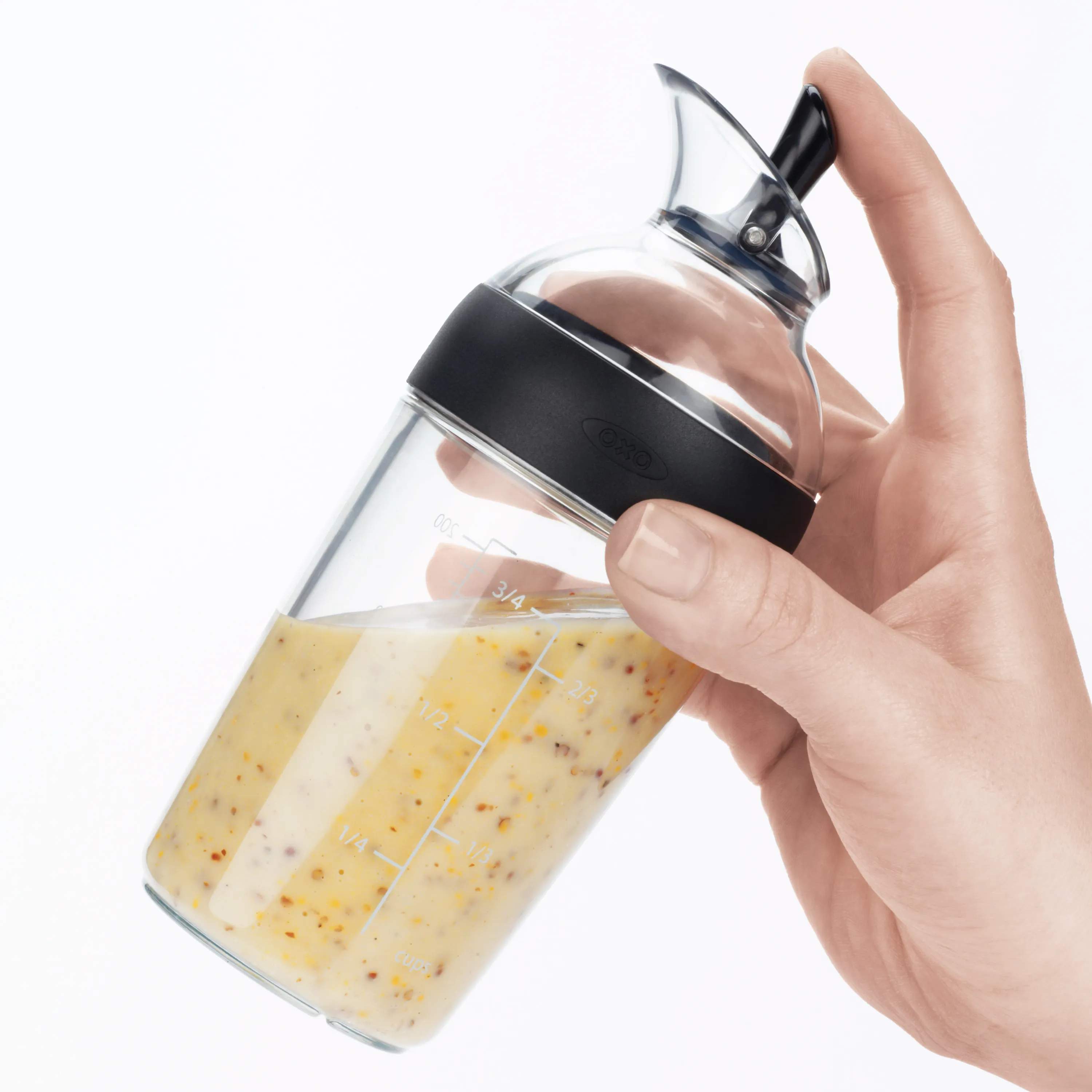 OXO Olie- og eddikeflasker Dressingshaker i Sort / transparent, 3