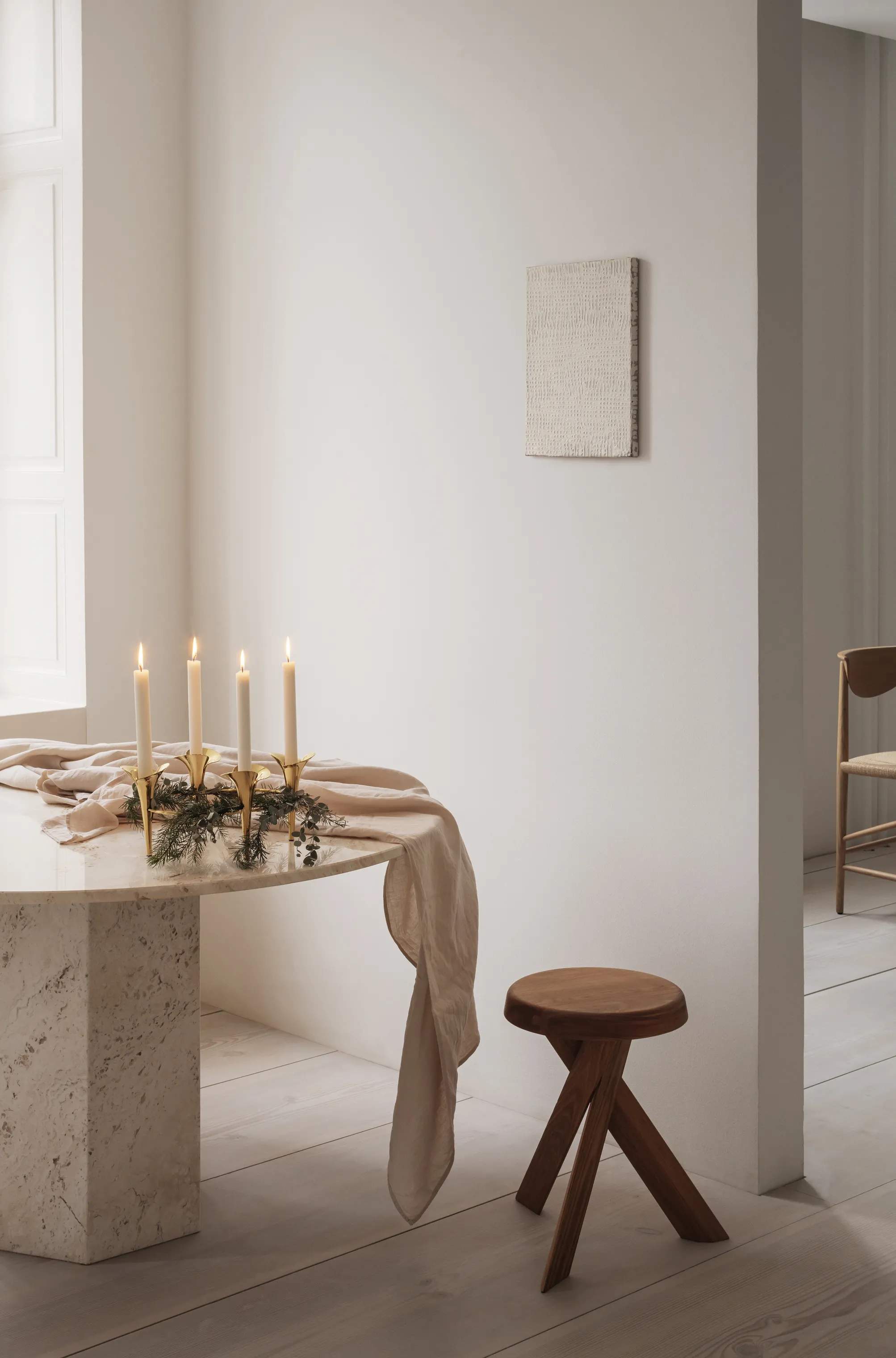 Georg Jensen Kronelysestage Bloom Lysestage i Guldfarvet, 2