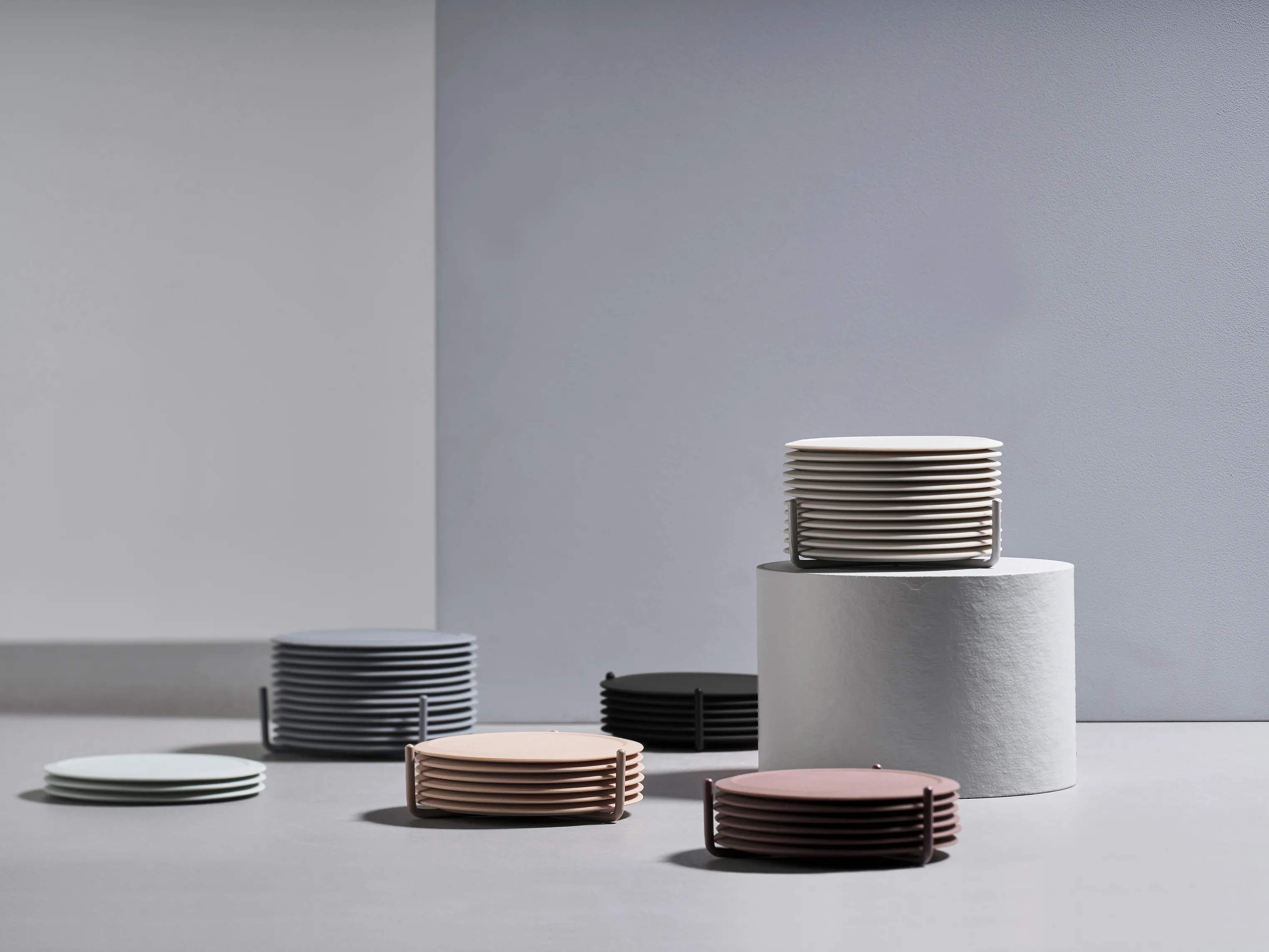 Zone Glasbrikker og coasters Singles Glasbrikker - 6 stk. i Warm Grey, 2