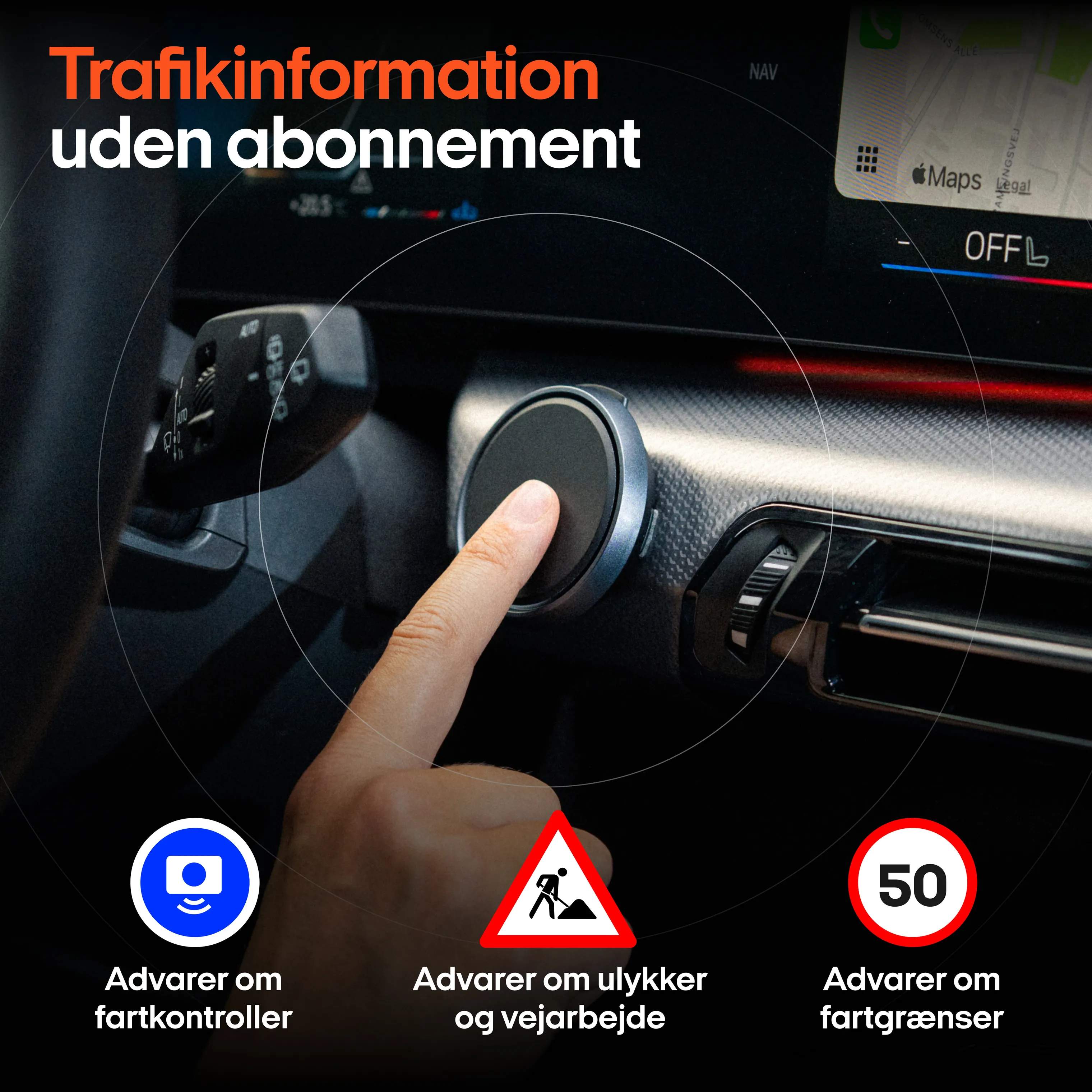 ooono P-skiver CO-DRIVER NO2 Plus Trafikalarm i Sort, 3