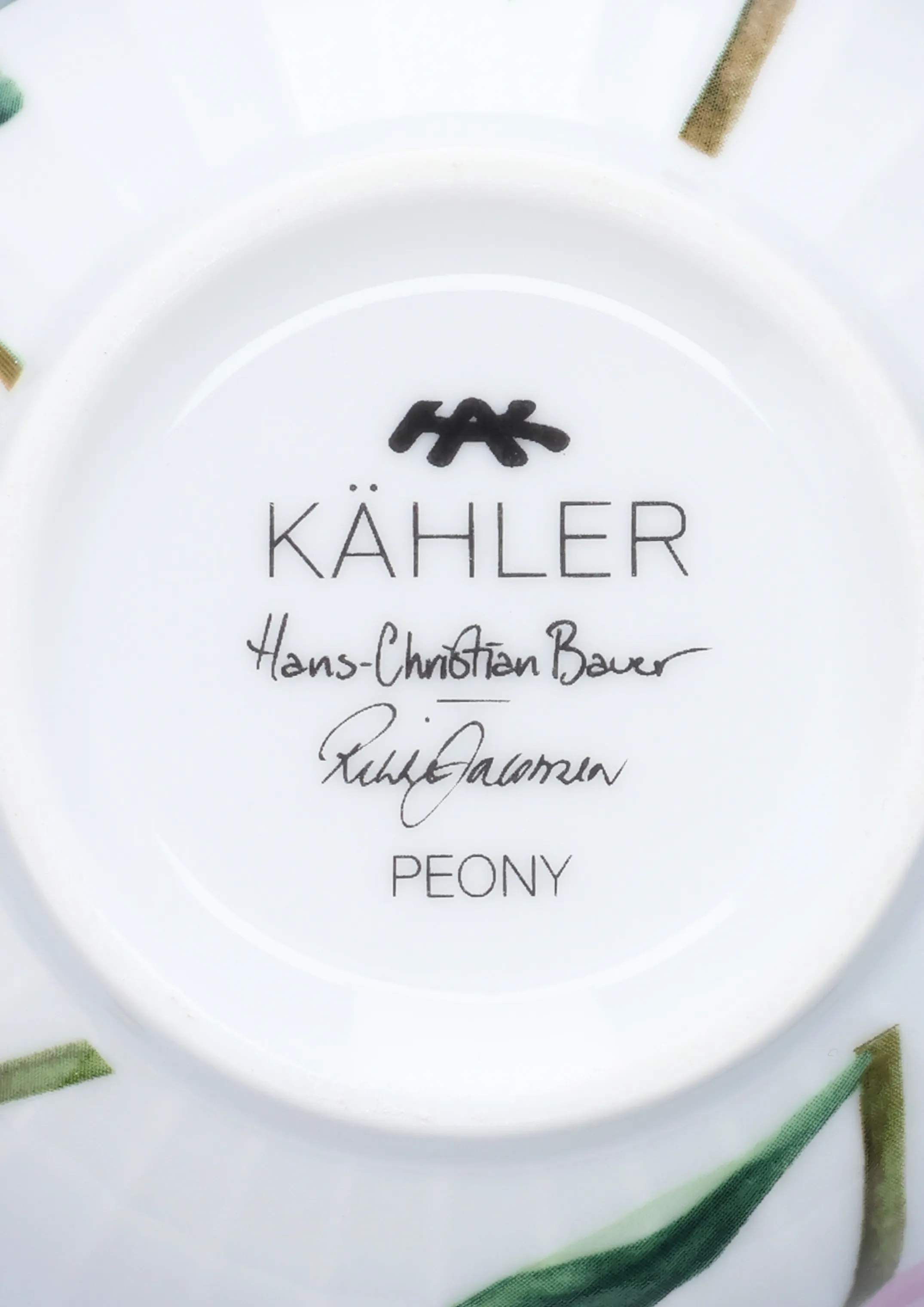 Kähler Krus og kopper med hank Hammershøi Sommer Krus i Pæoner, 2