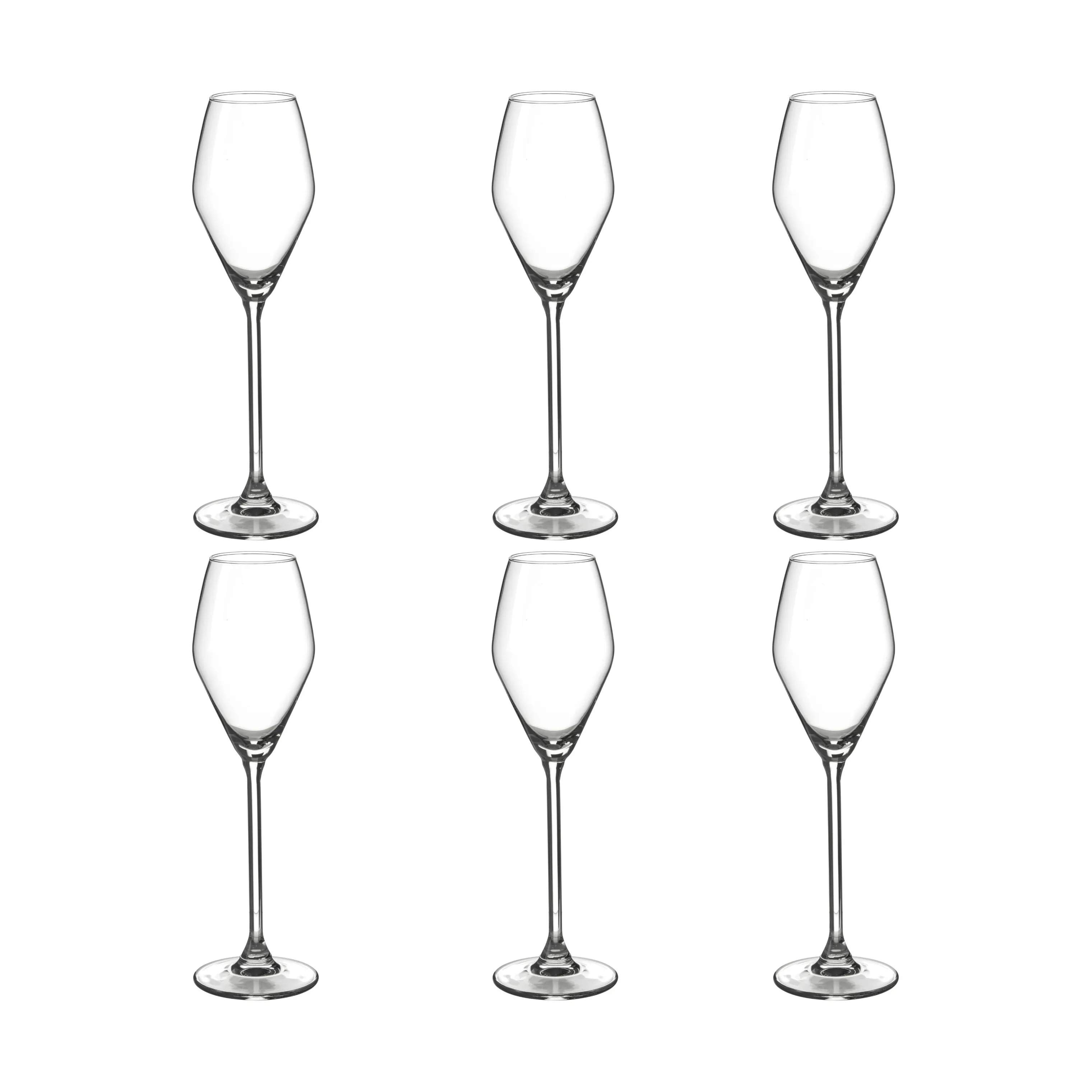 Toscana Champagneglas - 6 stk., klar, large