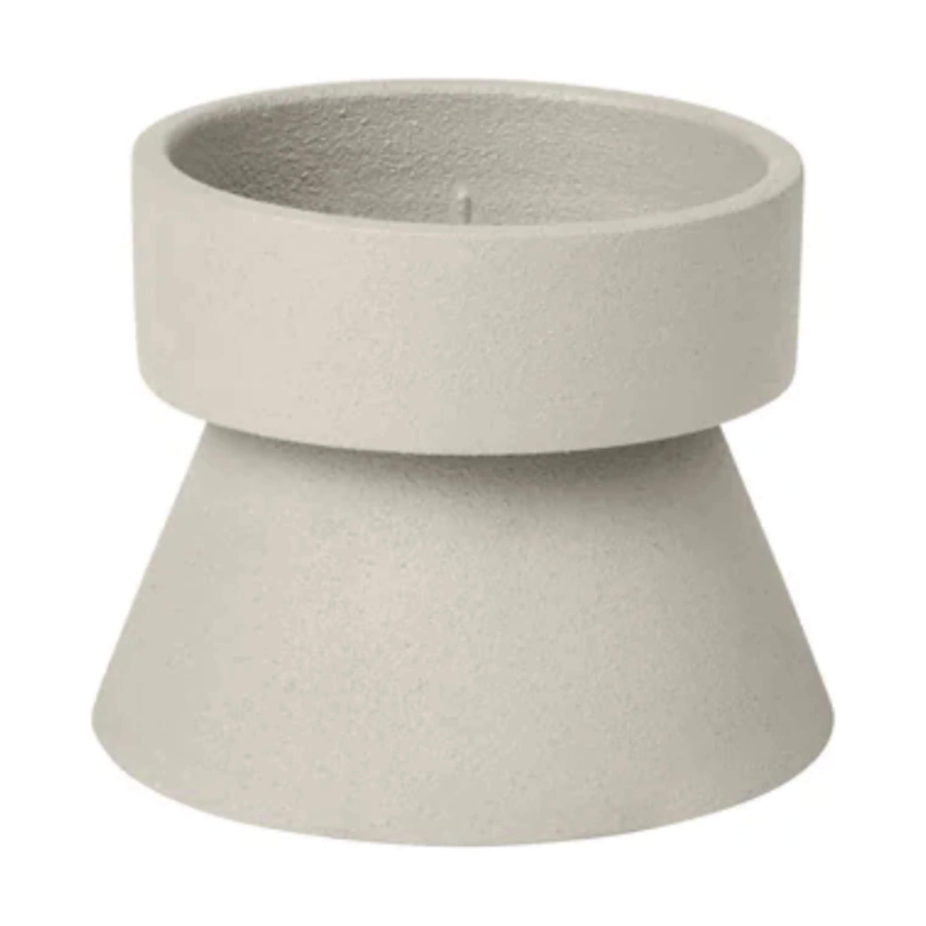 Broste Copenhagen Bloklysestage Anker Lysestage i Beige, 7 cm, 1
