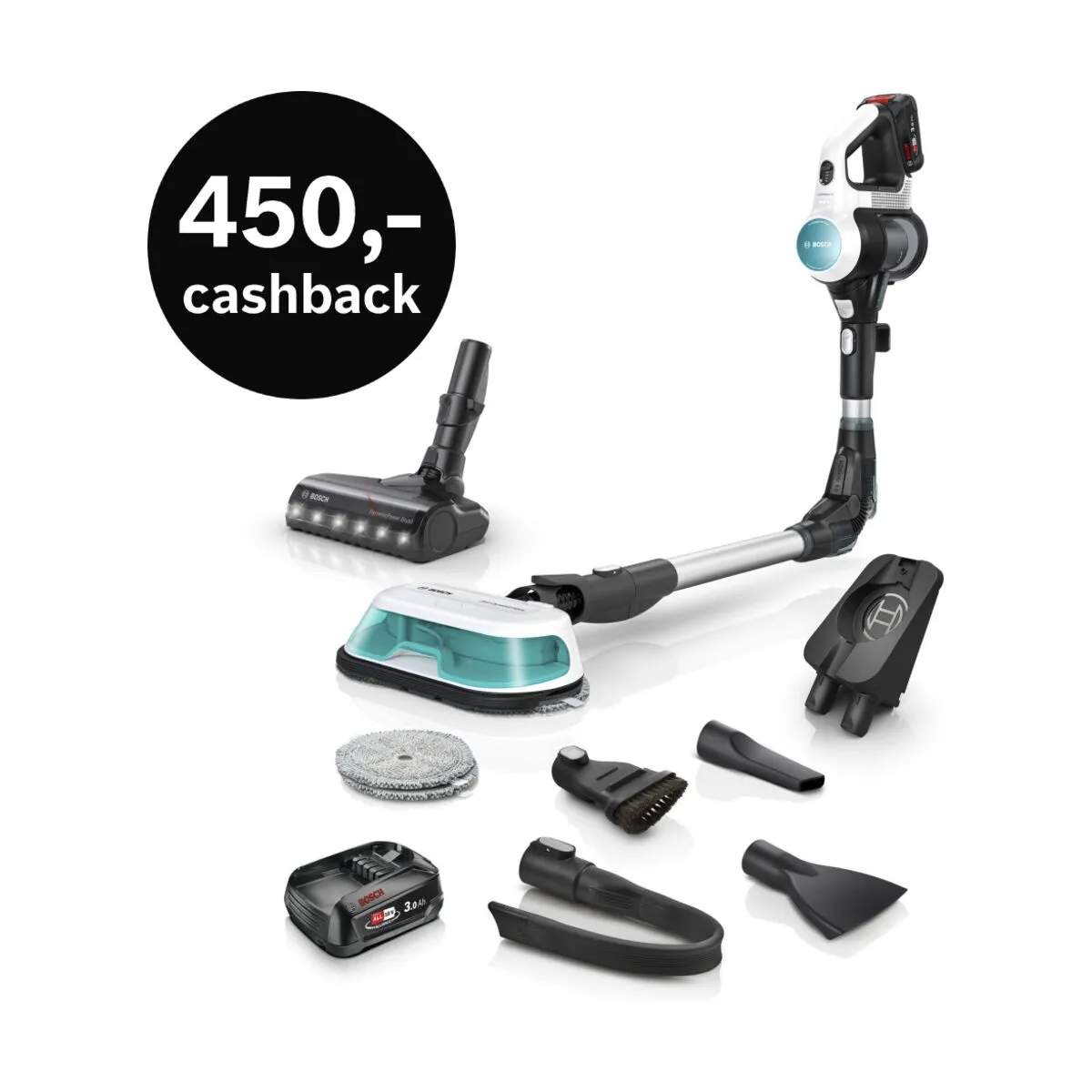 Bosch Støvsugere Unlimited 7 ProHygienic Aqua Støvsuger BCS712HYG5 i Hvid, 1