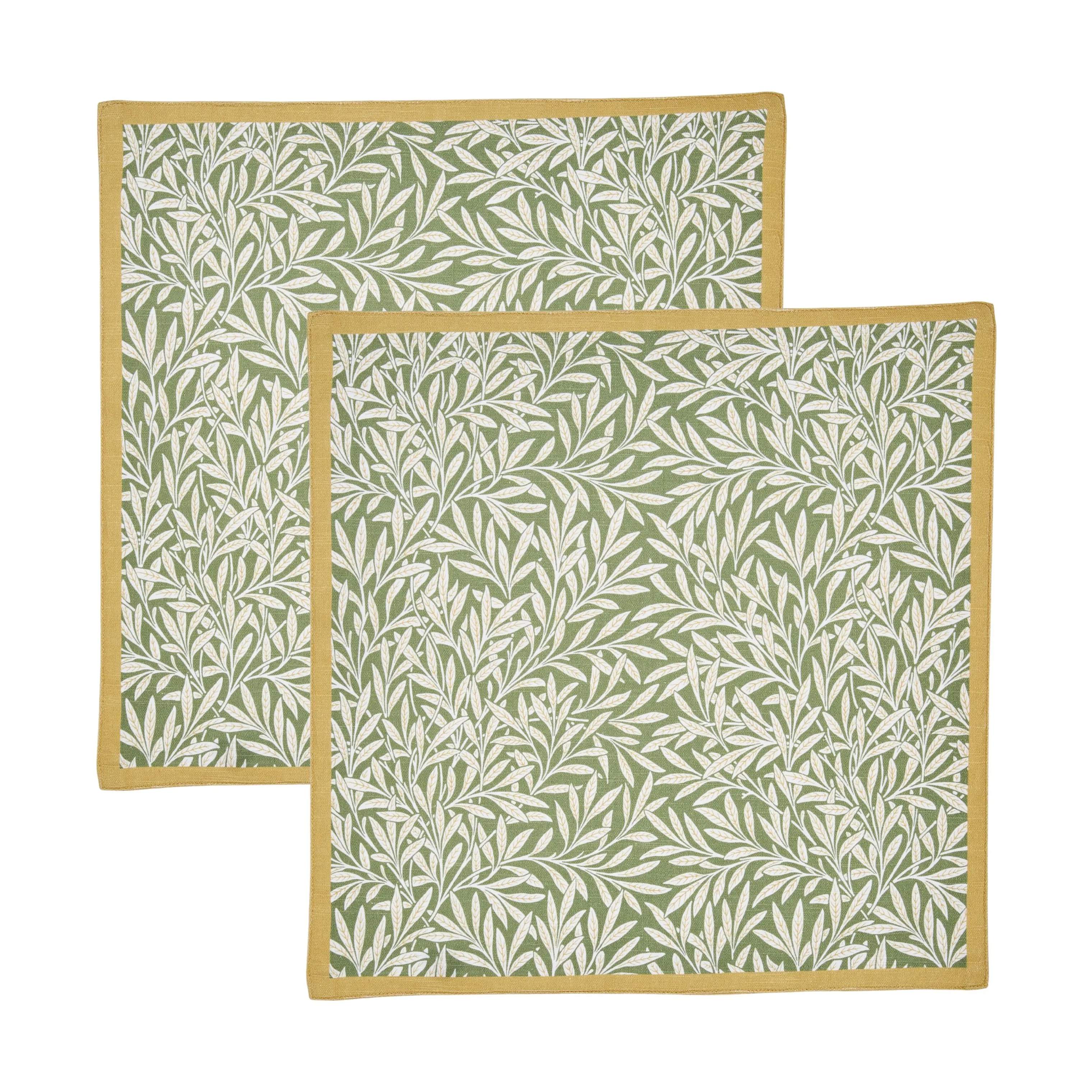 Spode Stofservietter Morris & Co Stofservietter - 2 stk. i Grøn/Hvid /orange, 1