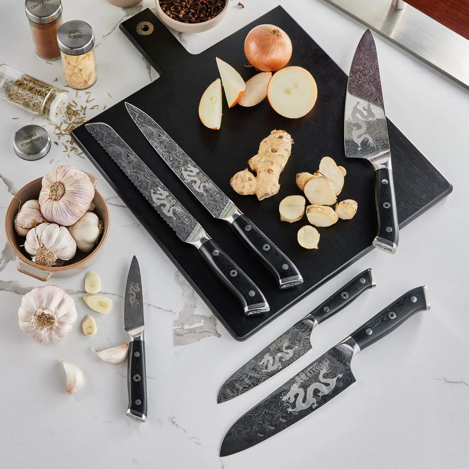 THE CUSTOM CHEF™ Knivblokke med knive Cuisine::pro®
KIYOSHI™ Cuisine::pro KIYOSHI™ Kei Knivblok - 7 dele i Brun/sølv, 3