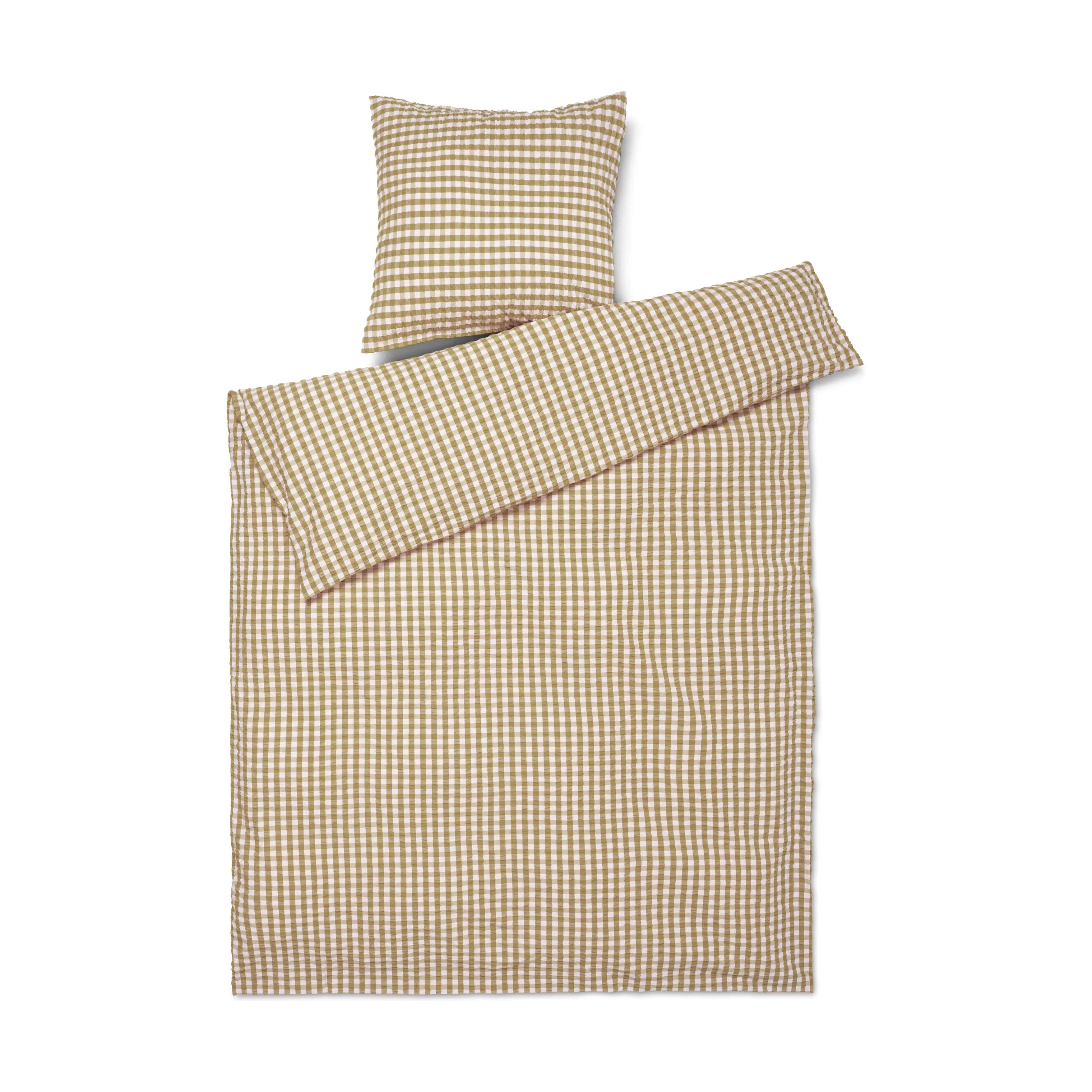 Juna Sengetøj Bæk&Bølge Sengetøj i Karamel/Off-White, B140 x L200 cm, 1