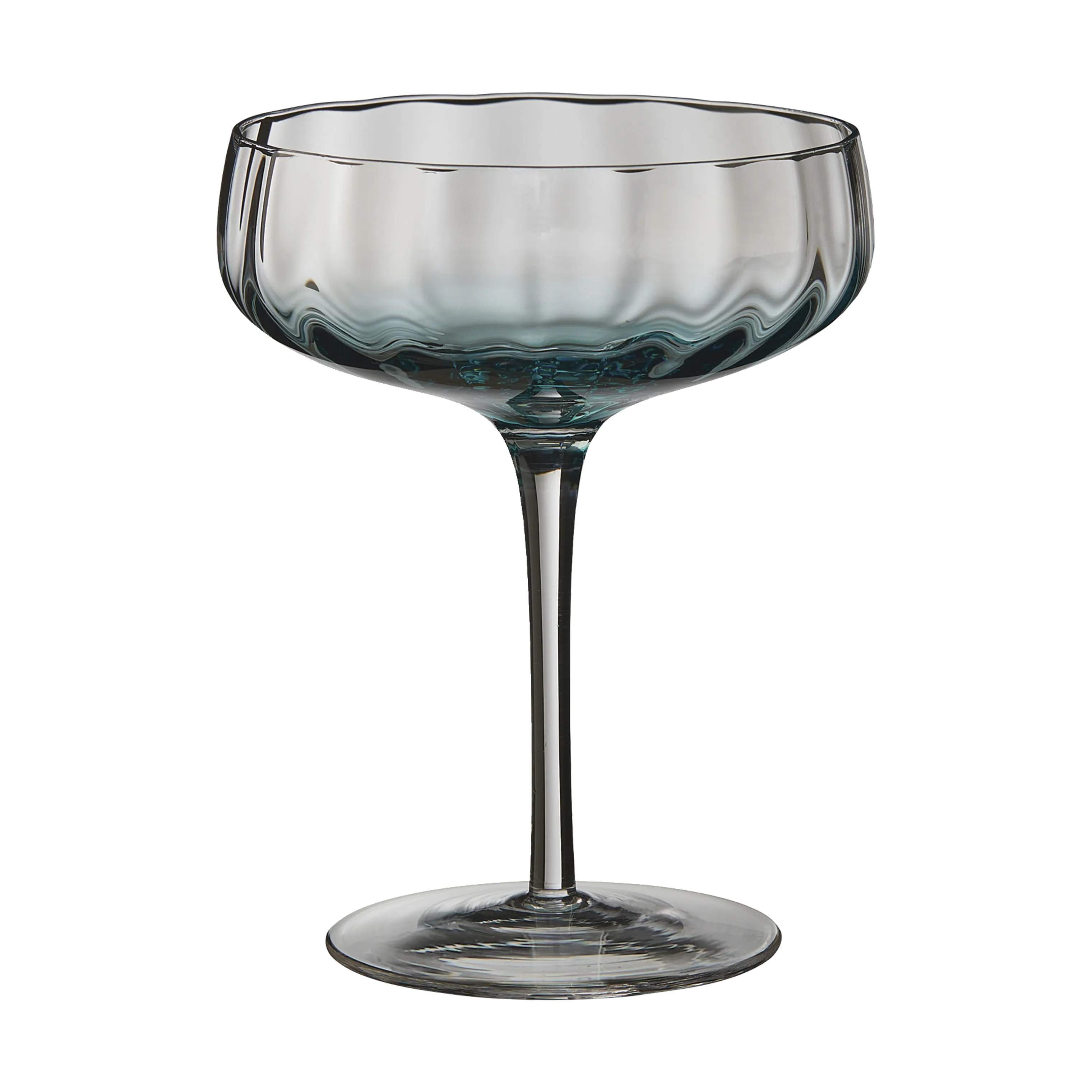 Sonja Champagneglas, petrol blue, large