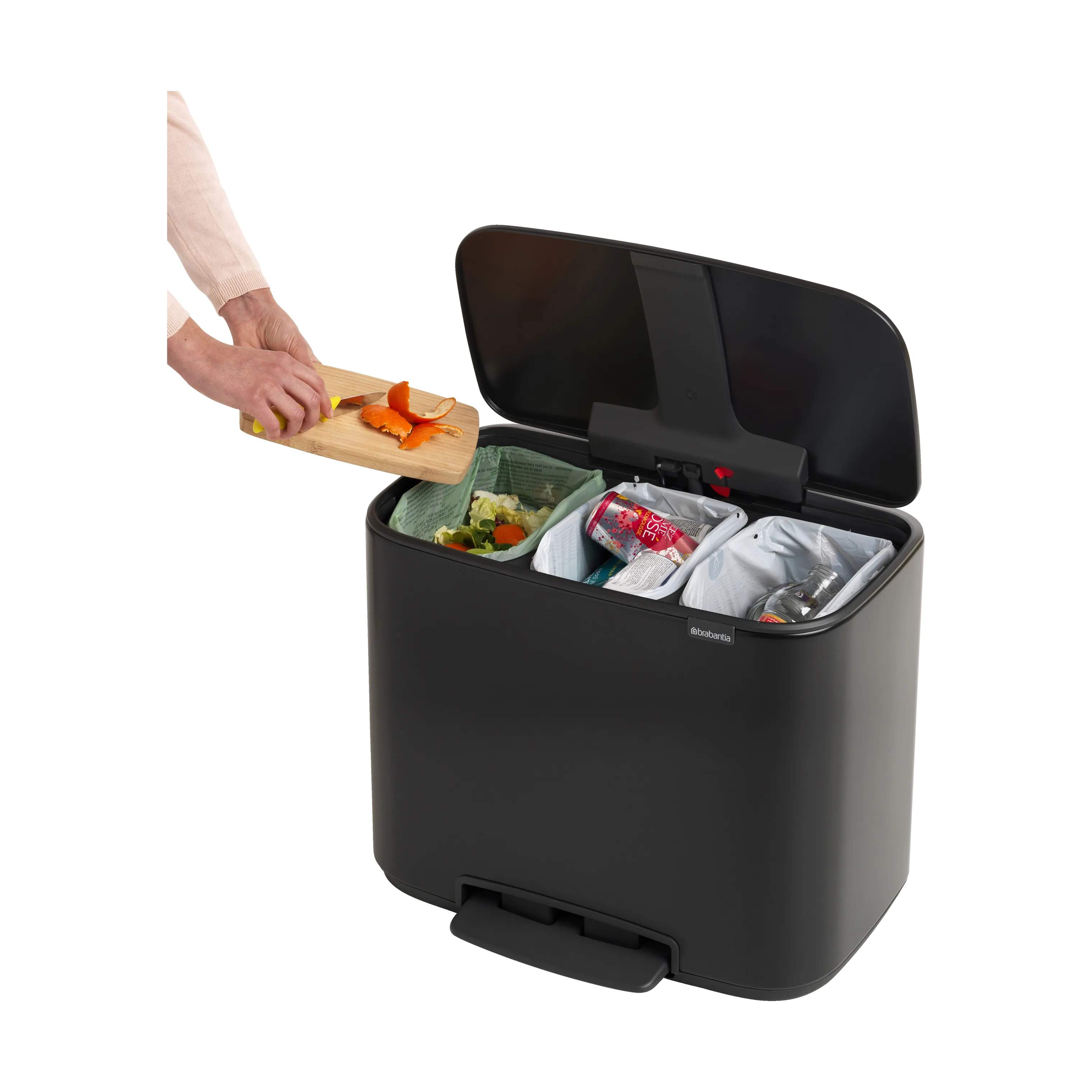 Brabantia Toiletspande BO Pedalspand i Mat sort, 33 L, 4