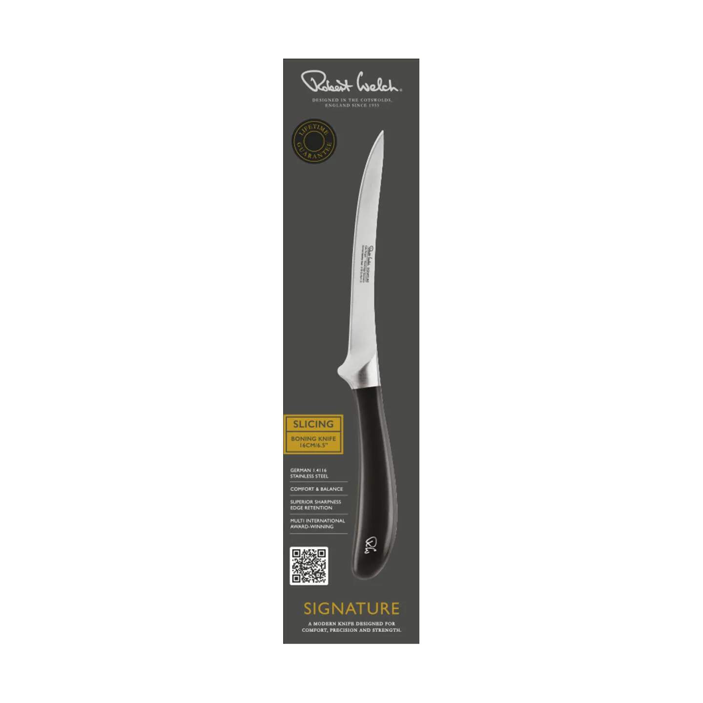 Robert Welch Udbenerknive Signature Udbenerkniv i Sort/rustfrit stål, 2