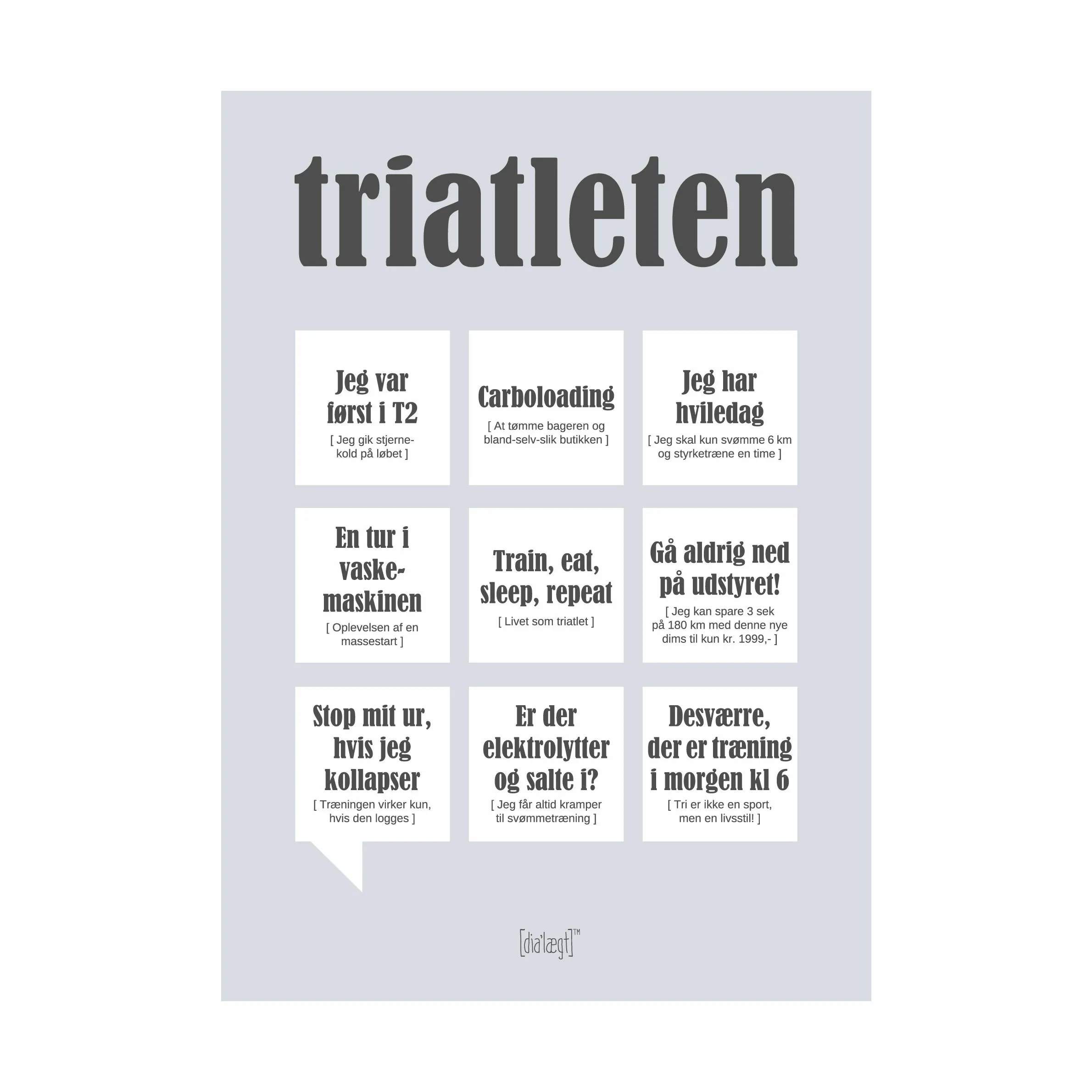 Dialægt plakater Plakat - Triatleten