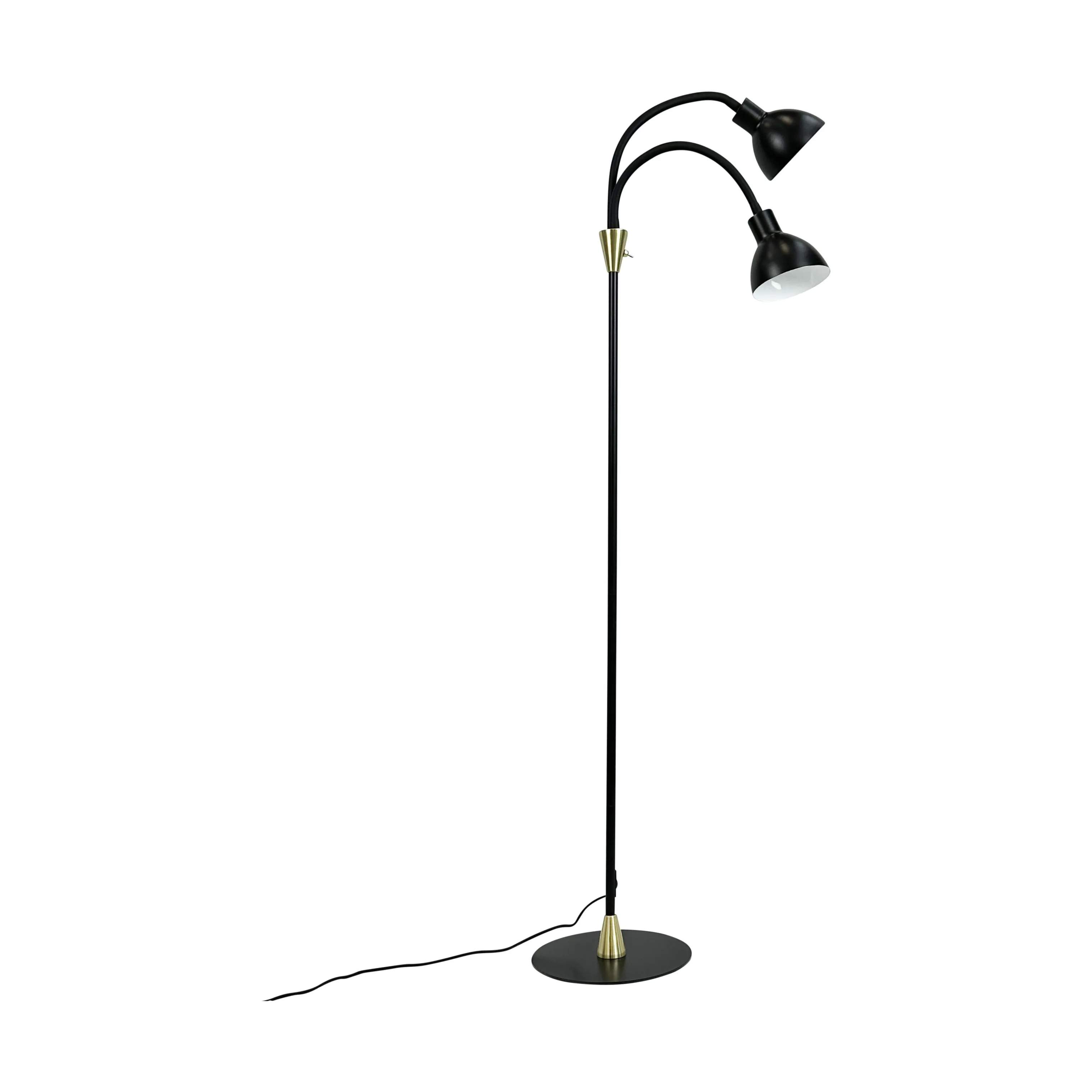 Dyberg Larsen Gulvlamper Lilje Gulvlampe i Sort/Messing, 1