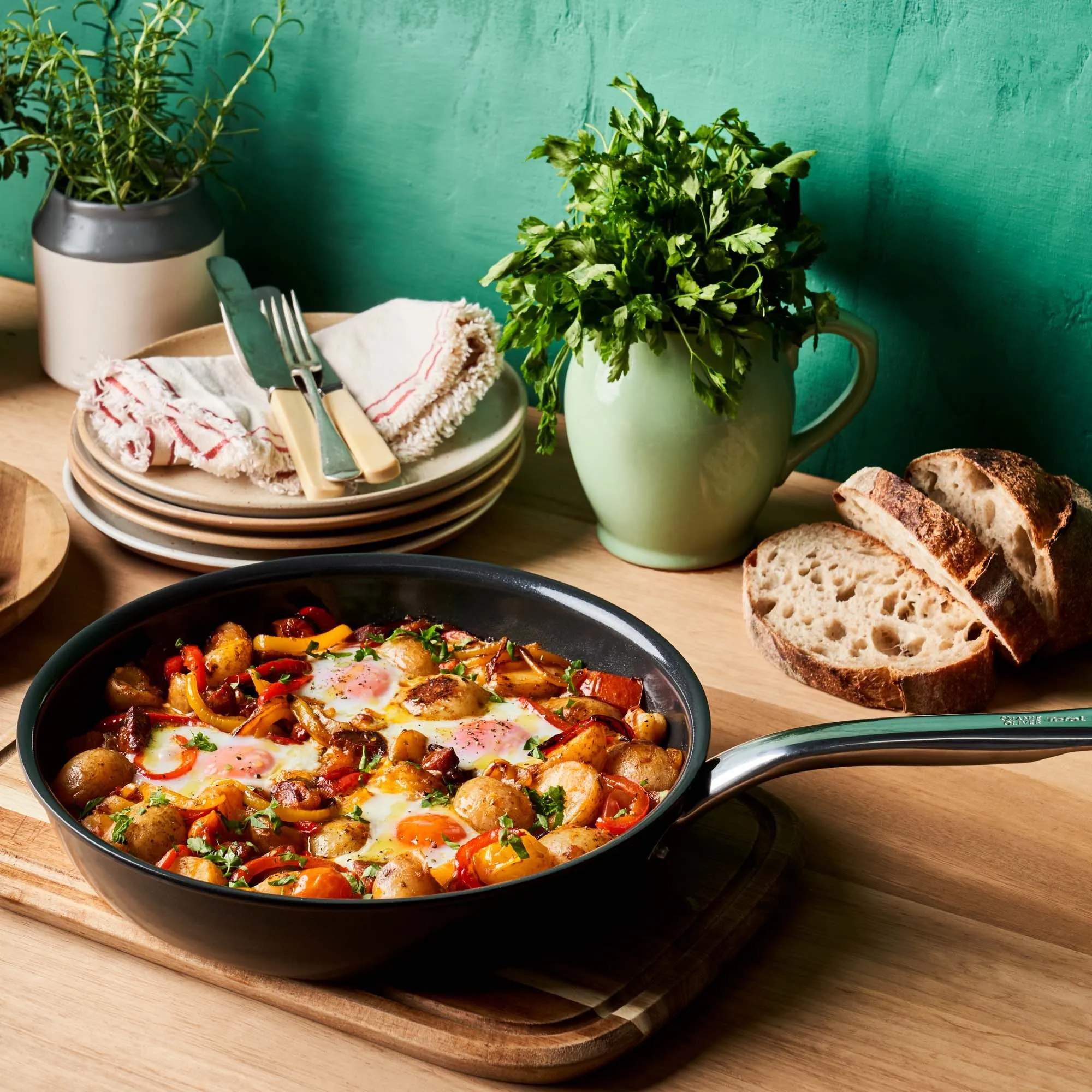 Jamie Oliver by Tefal Stegepander Prima Stegepande i Sort, 2