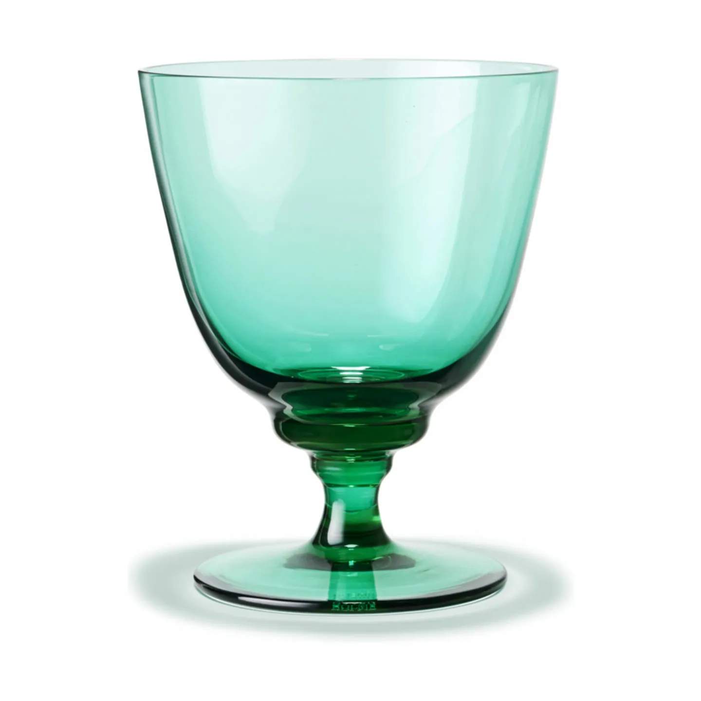 Flow Vandglas på fod, emerald green, large