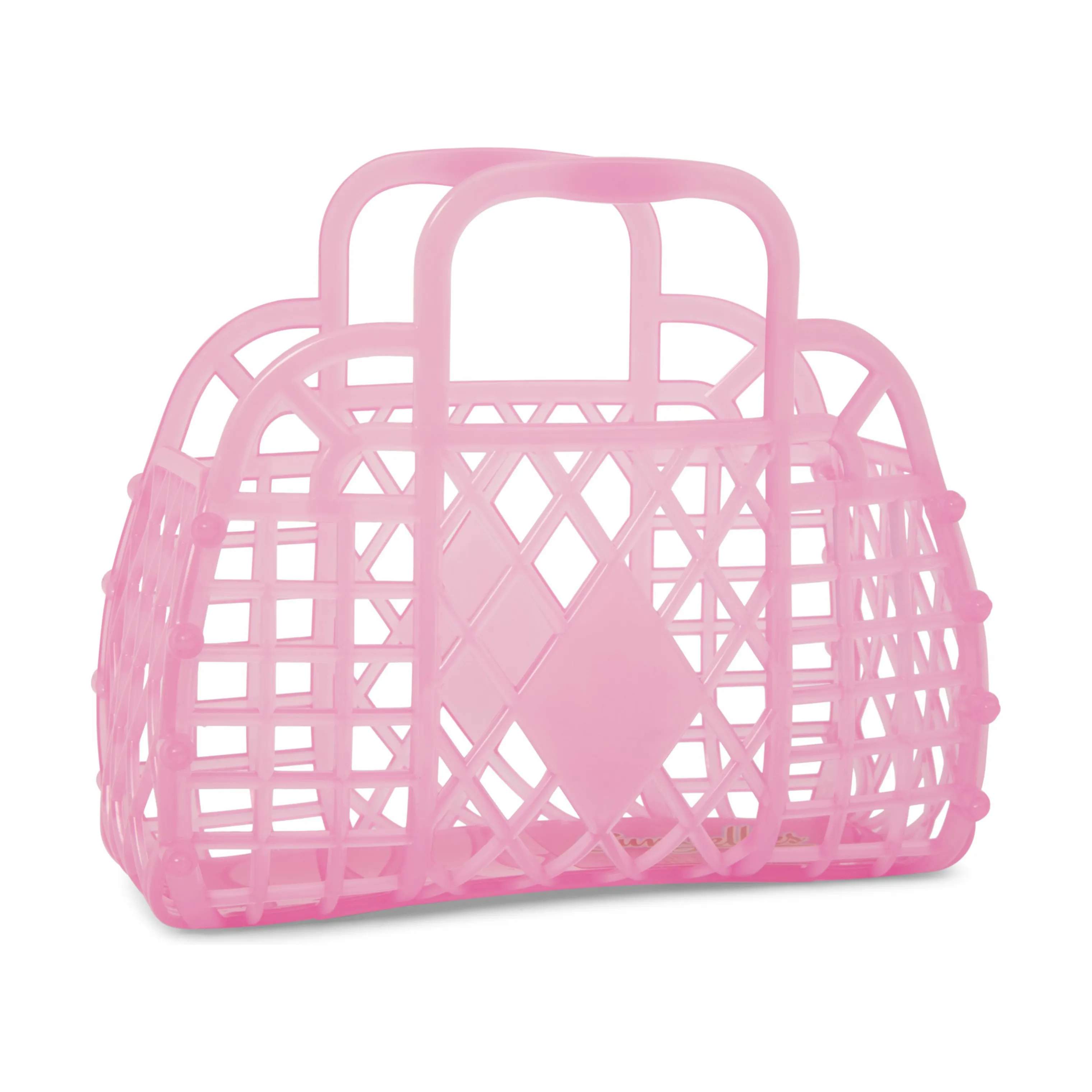 Retro Basket, neon pink, large