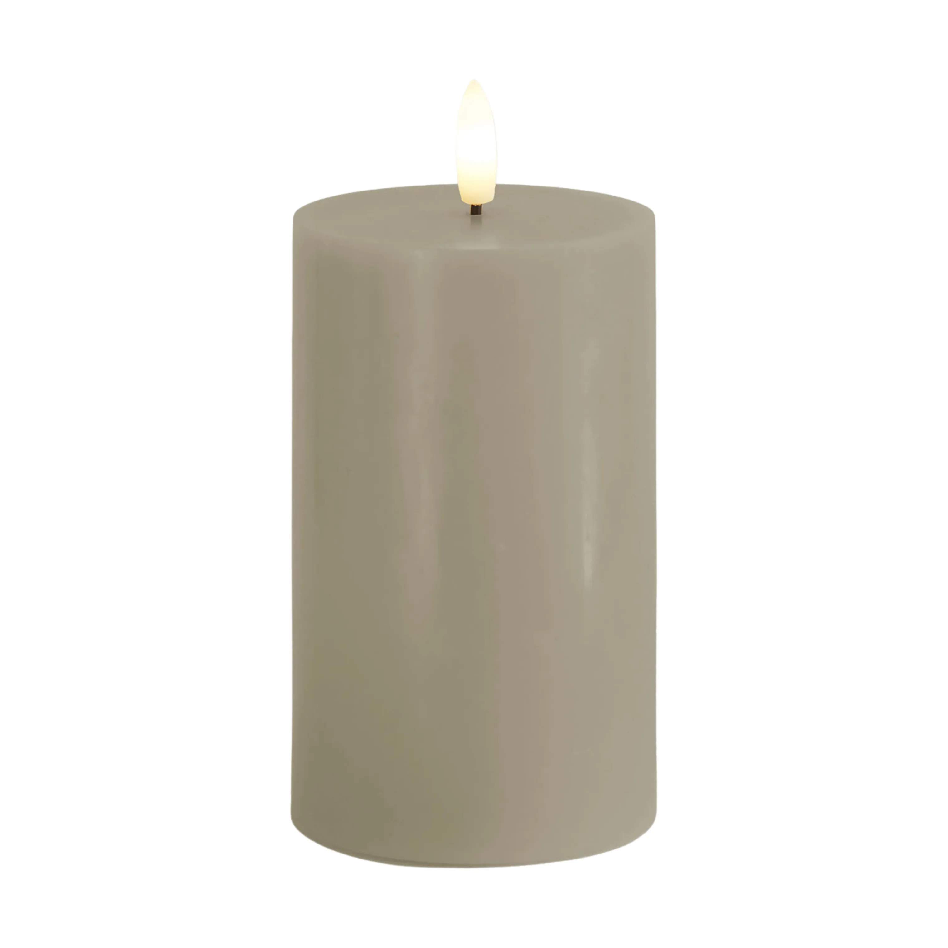 Sirius LED-lys Sille LED Bloklys i Warm Grey, H12,5 x Ø7,5 cm, 1