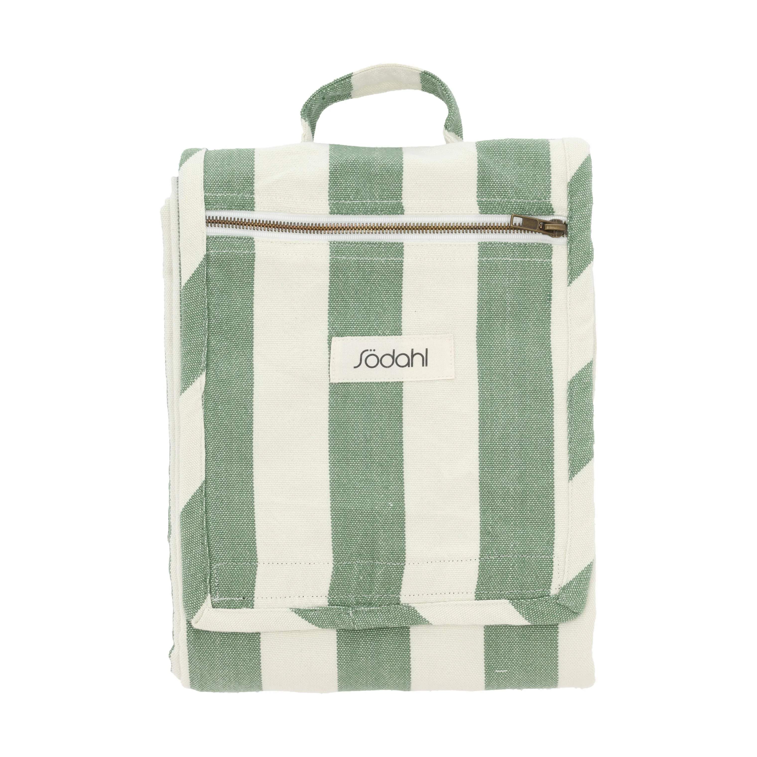 Södahl Vattæpper Statement Stripe Picnictæppe i Green, 1