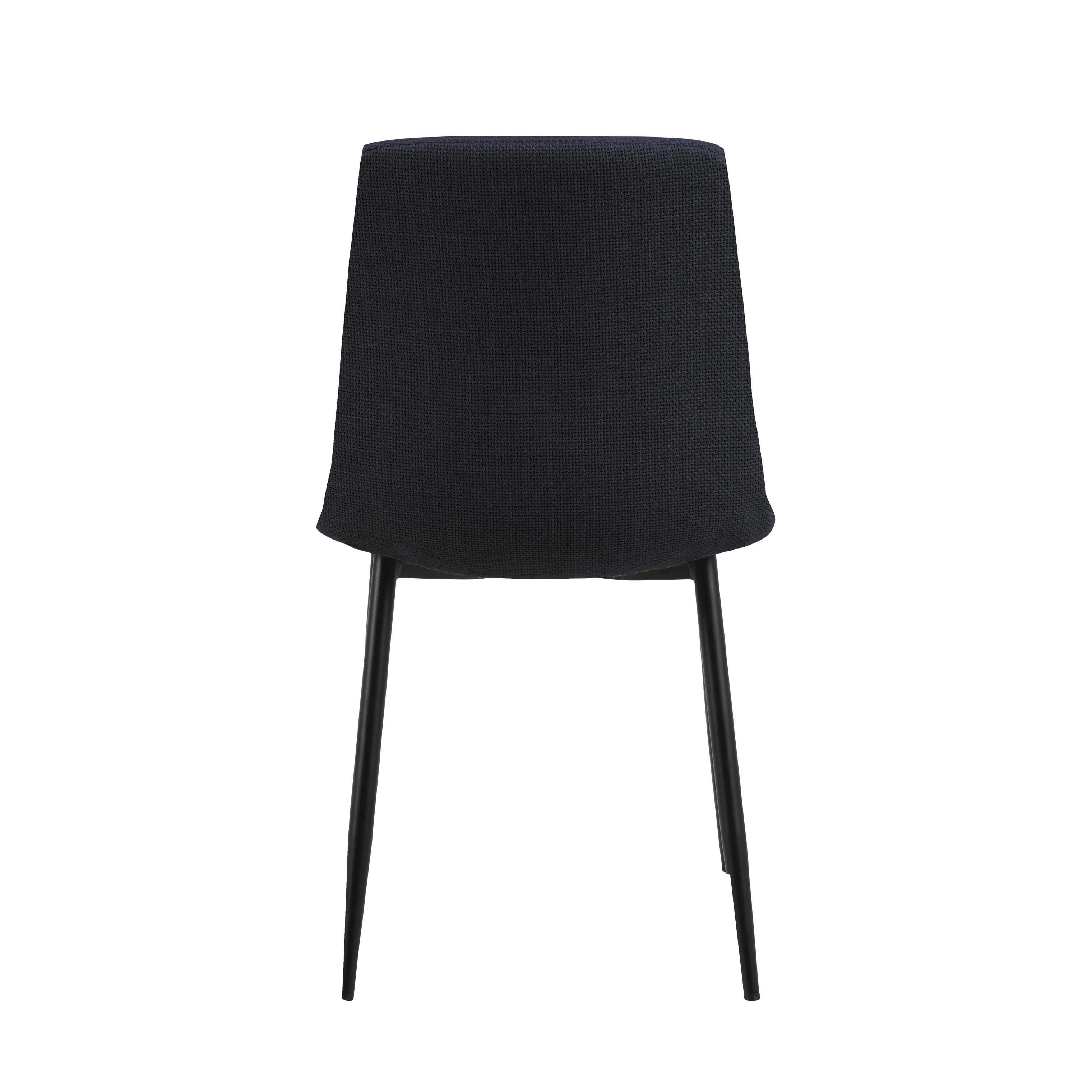 CASA Living Spisebordsstole Becca Spisebordsstol - 4 stk i Mørkeblå/mat sort, 4 stk., 5