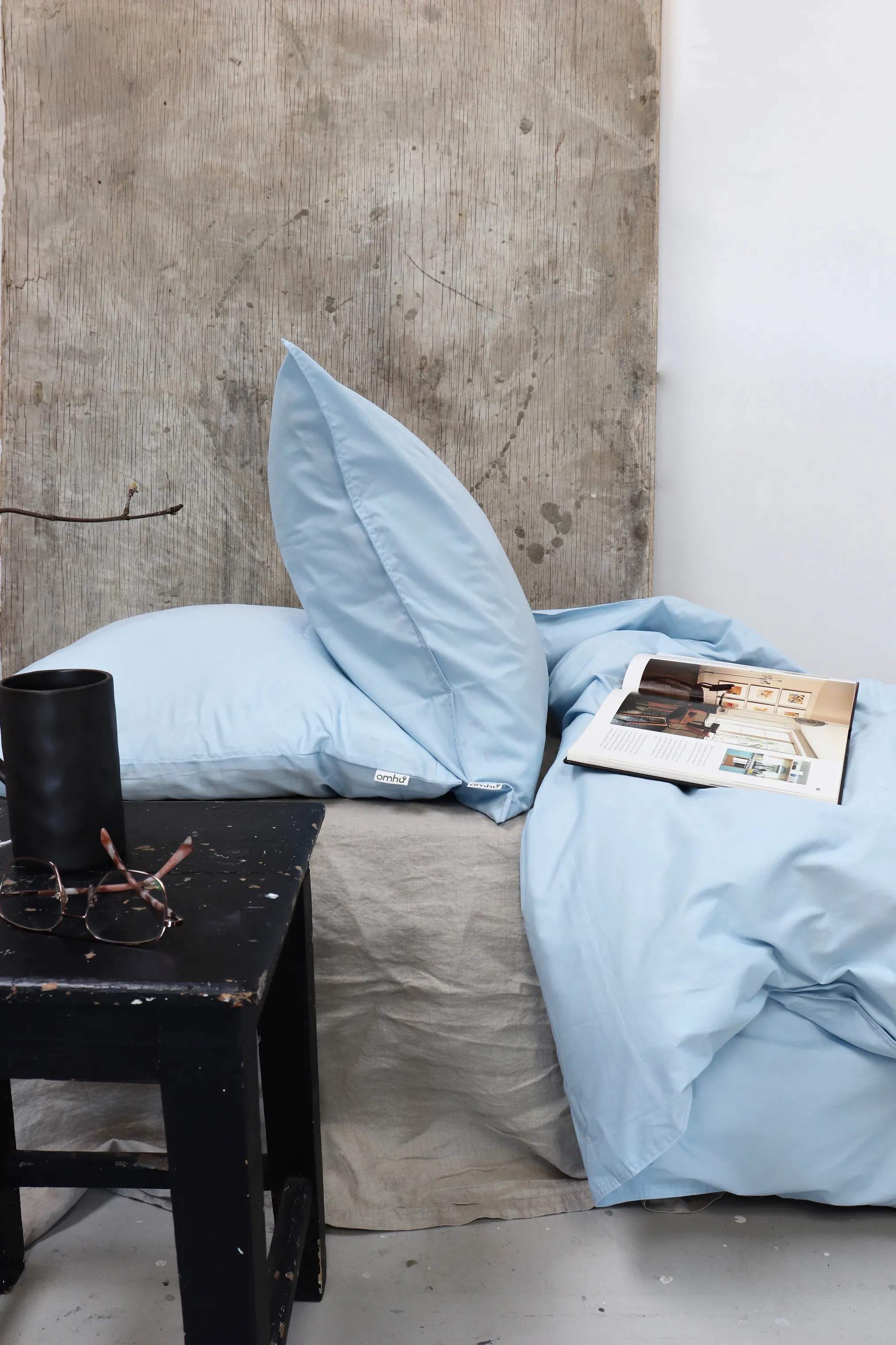omhu Sengetøj Percale OMHU Percale Sengetøj i Lys Blå, B140 x L220 cm, 3