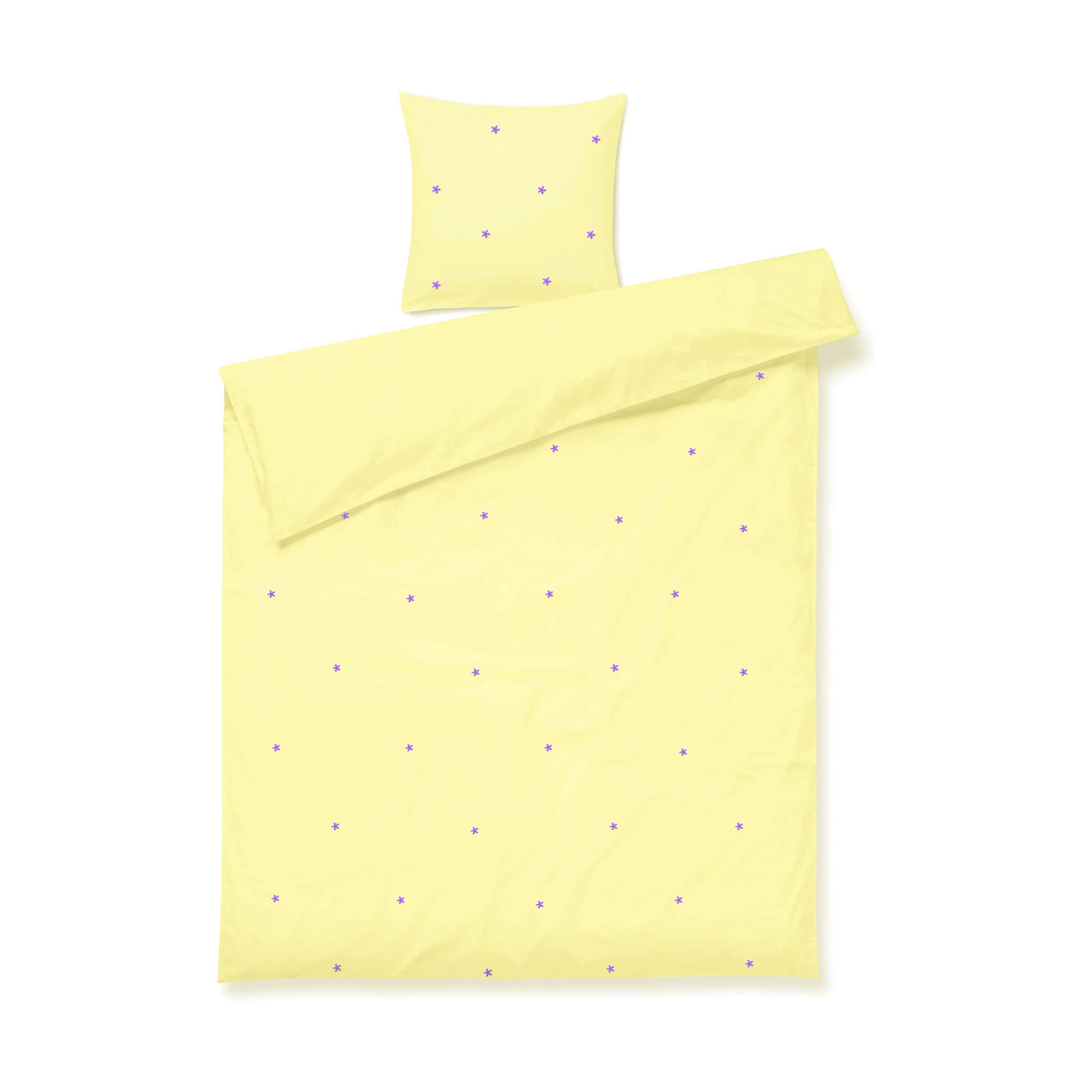 Juna Sengetøj Daisy Sengetøj i Gul, B140 x L220 cm, 1