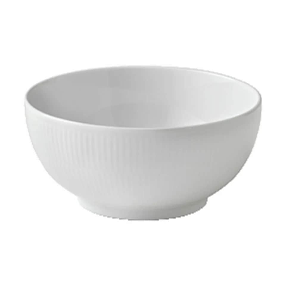 Royal Copenhagen Serveringsskåle Hvid Riflet Skålsæt - 3 dele i Koboltblå/hvid, 4